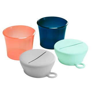 Foto 1 | Recipientes Para Aperitivos Boon Snug Para Niños Pequeños Con Tapas Y 2 Tazas Color Rosa Y Azul - Venta Internacional.