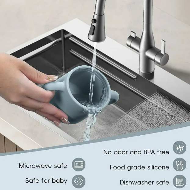 Foto 4 pulgar | Juego De 2 Vasos De Aprendizaje Xtellar En Silicón Suave  Seguros Y Sin Bpa Para Niños Azul Y Rosa