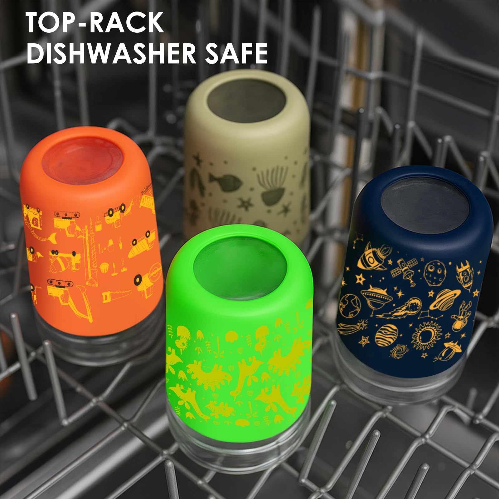 Foto 8 pulgar | Vasos De Vidrio Con Pajita Para Niños Pequeños De 240 Ml [paquete De 4] - Venta Internacional.