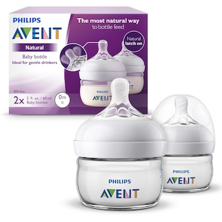 Foto 1 | Biberones Avent Philips Natural De 60 Ml Paquete De 2 Con Boquilla First Flow - Venta Internacional.