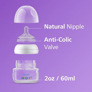 Foto 6 | Biberones Avent Philips Natural De 60 Ml Paquete De 2 Con Boquilla First Flow - Venta Internacional.