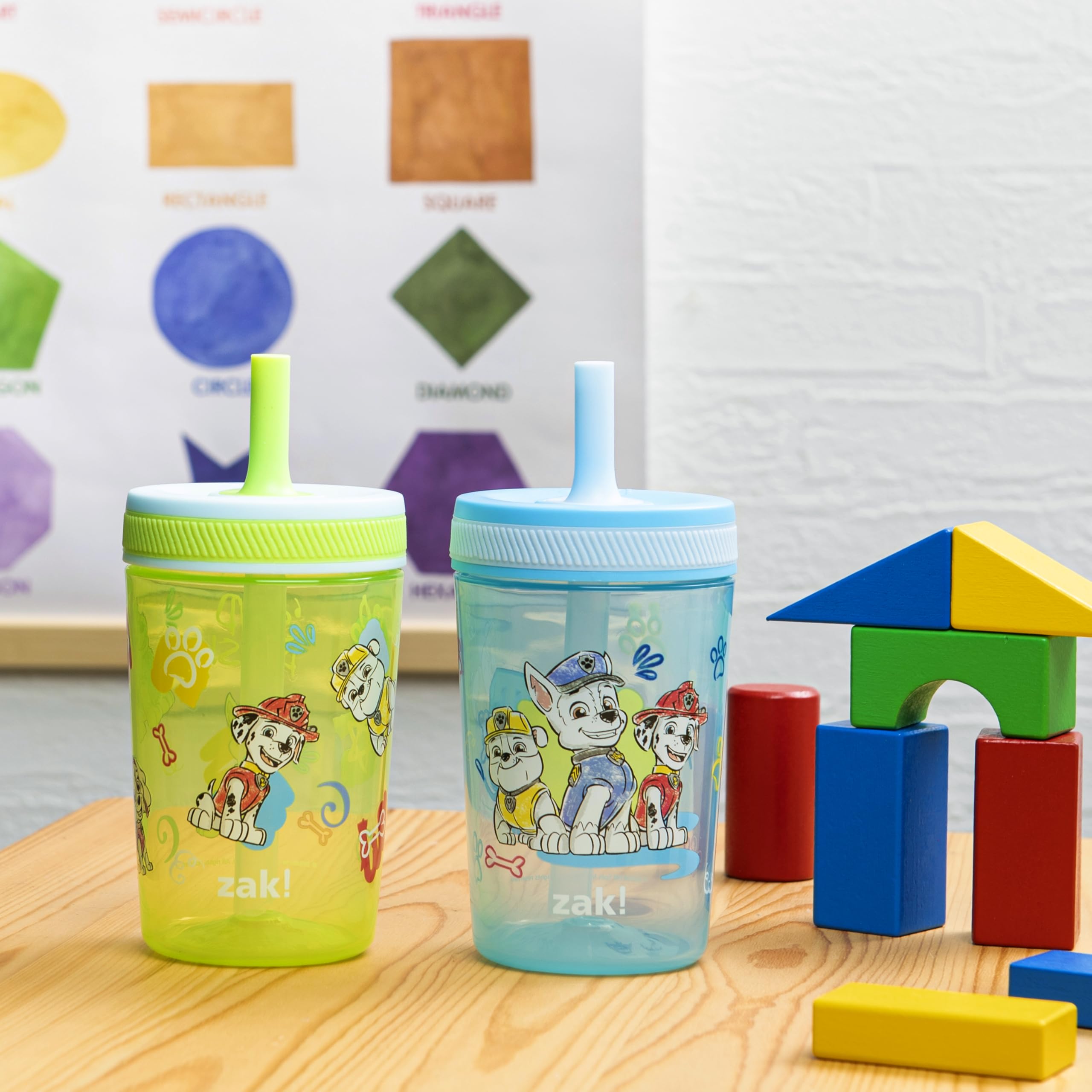 Foto 4 pulgar | Vaso Zak Designs Paw Patrol Kelso Para Niños Pequeños  450 Ml  Paquete De 2 - Venta Internacional.