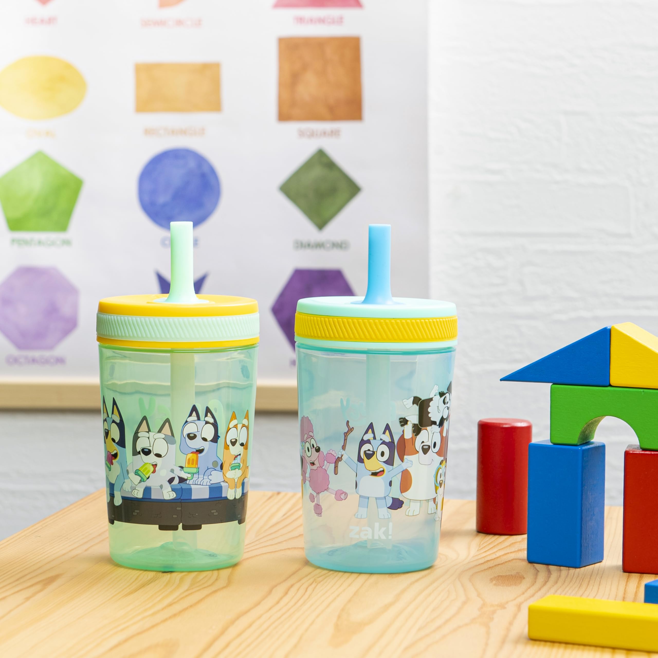 Foto 3 | Vaso Zak Designs Bluey Kelso  450 Ml  Paquete De 2 Unidades Para Niños - Venta Internacional.