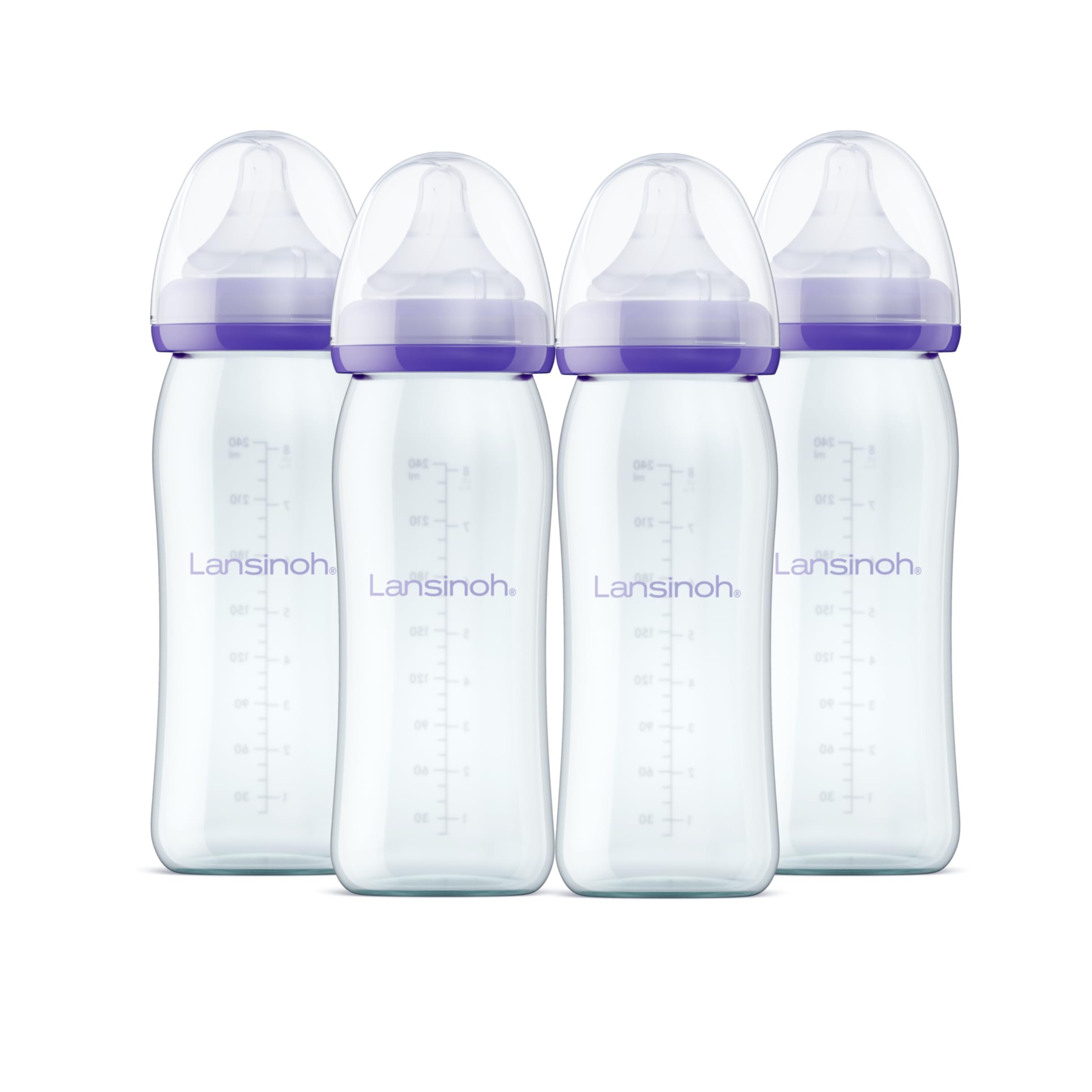 Foto 2 pulgar | Biberones Lansinoh De Vidrio Anticólico De 240 Ml  Paquete De 4 Con Tetinas - Venta Internacional.
