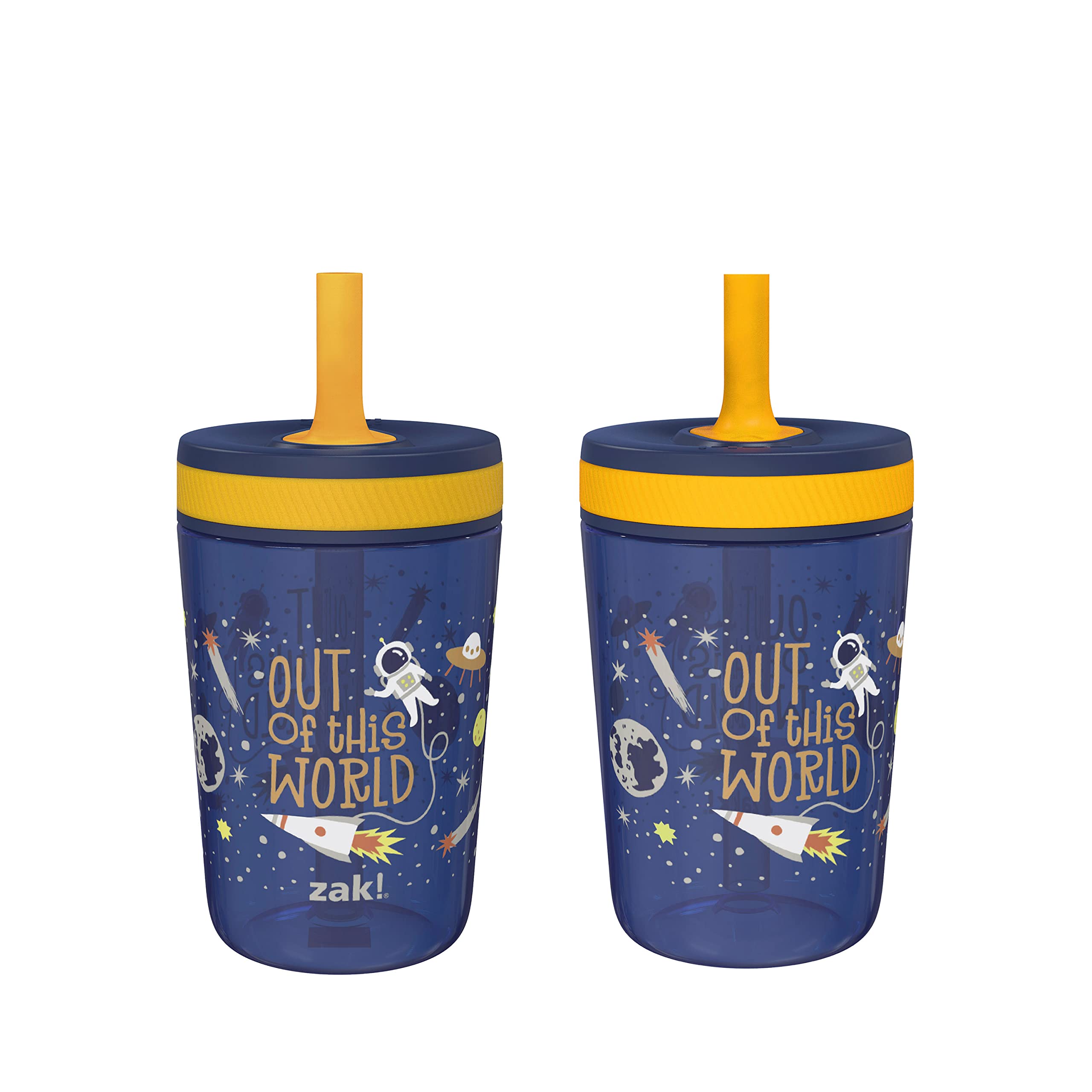 Foto 2 pulgar | Juego De Vasos Kelso De Zak Designs  450 Ml  A Prueba De Fugas Con Pajita Para Niños - Venta Internacional.