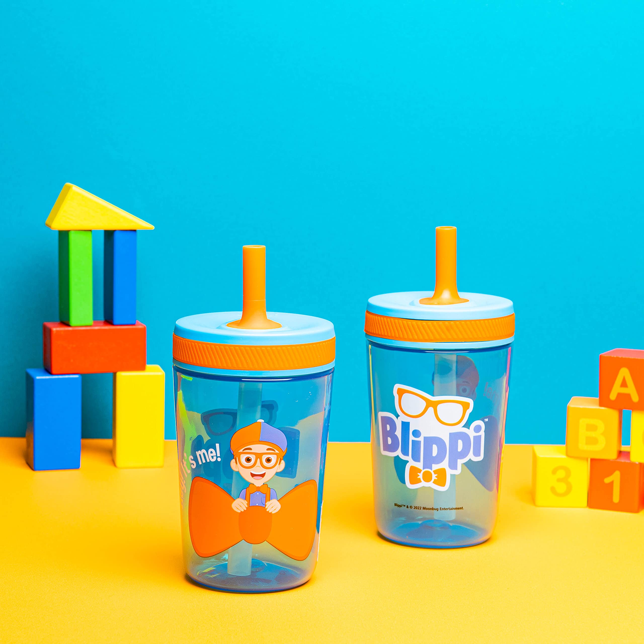 Foto 3 | Vaso Zak Designs Blippi Kelso Para Niños Pequeños  450 Ml  Paquete De 2 - Venta Internacional.