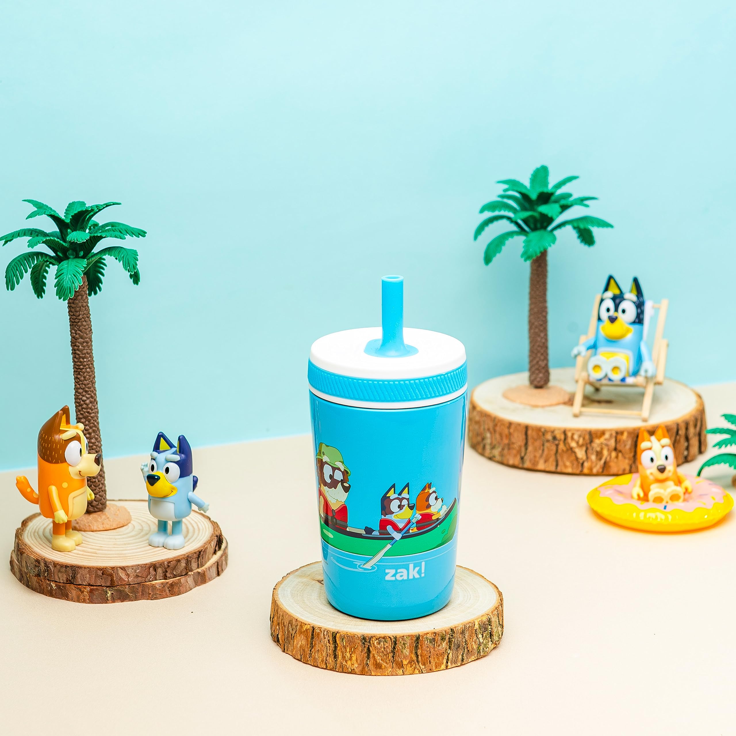 Foto 2 | Vaso Para Niños Pequeños Zak Designs Bluey Kelso  350 Ml  Acero Inoxidable - Venta Internacional.