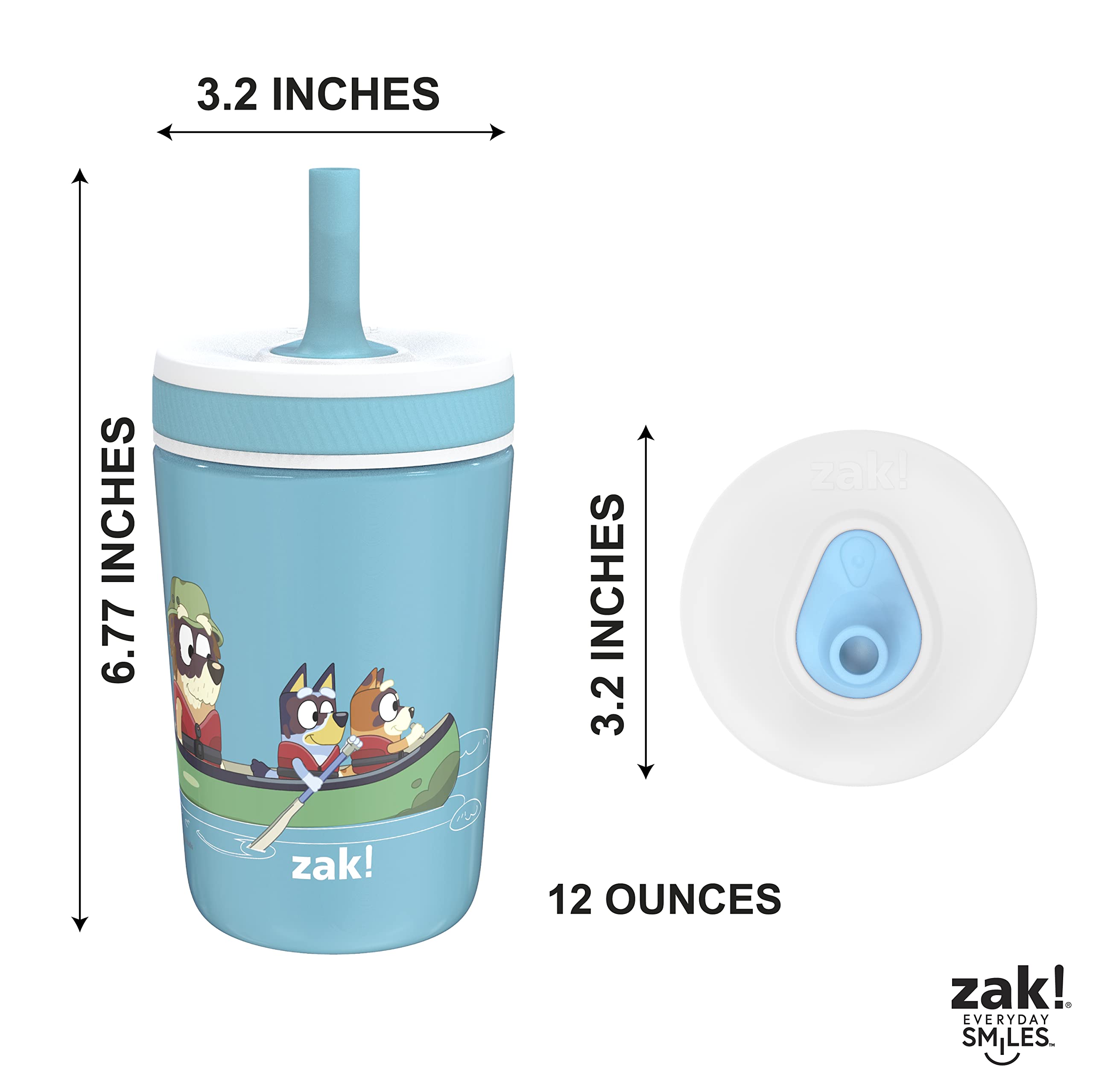 Foto 5 pulgar | Vaso Para Niños Pequeños Zak Designs Bluey Kelso  350 Ml  Acero Inoxidable - Venta Internacional.