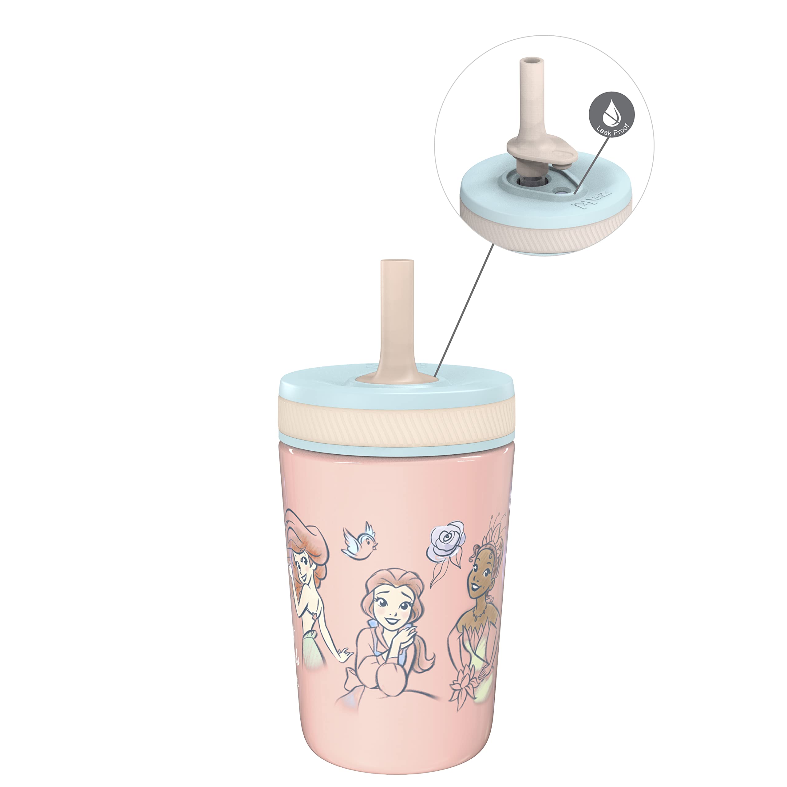 Foto 2 pulgar | Vaso Para Sorber Zak Designs Disney Princess Kelso  350 Ml  Acero Inoxidable - Venta Internacional.