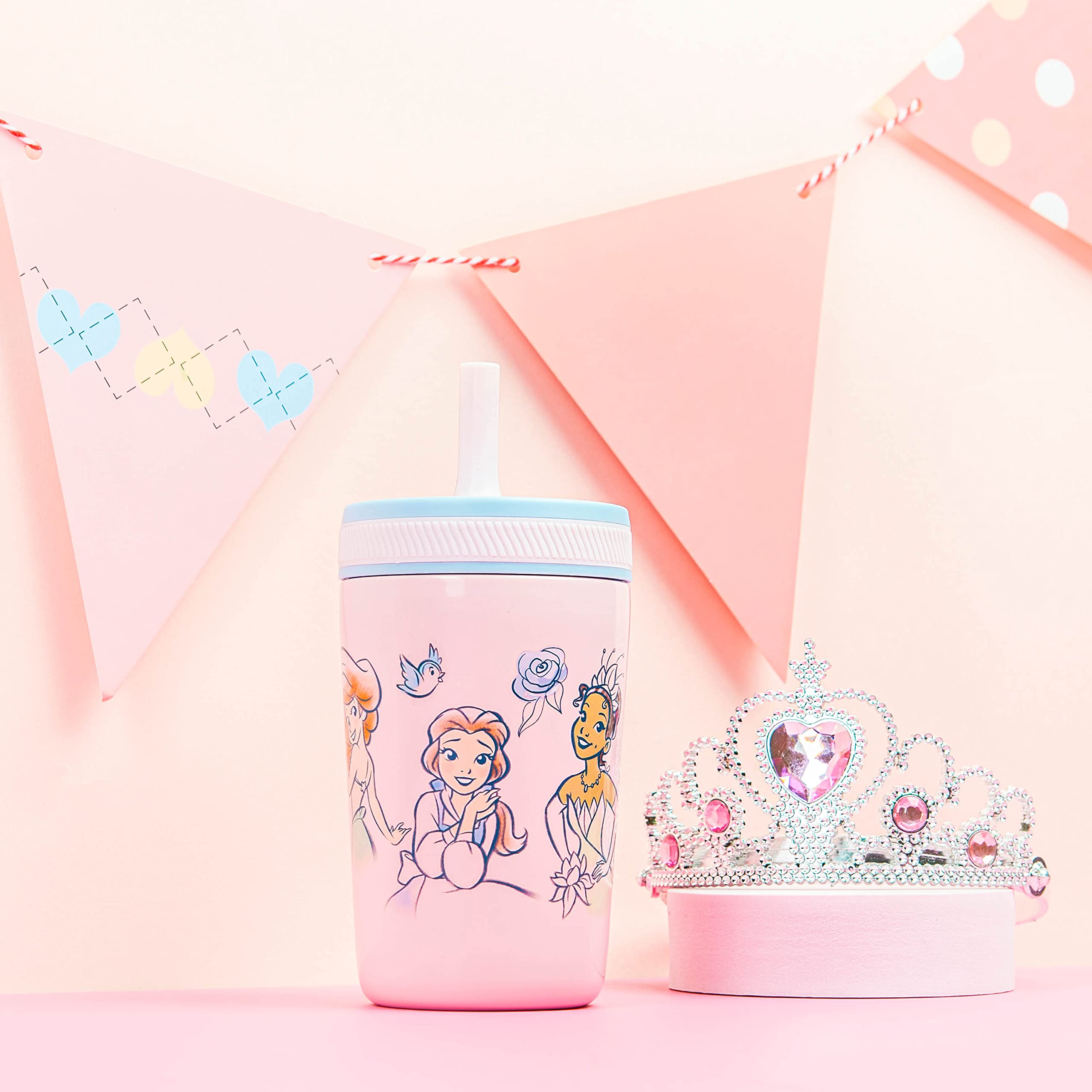 Foto 3 pulgar | Vaso Para Sorber Zak Designs Disney Princess Kelso  350 Ml  Acero Inoxidable - Venta Internacional.