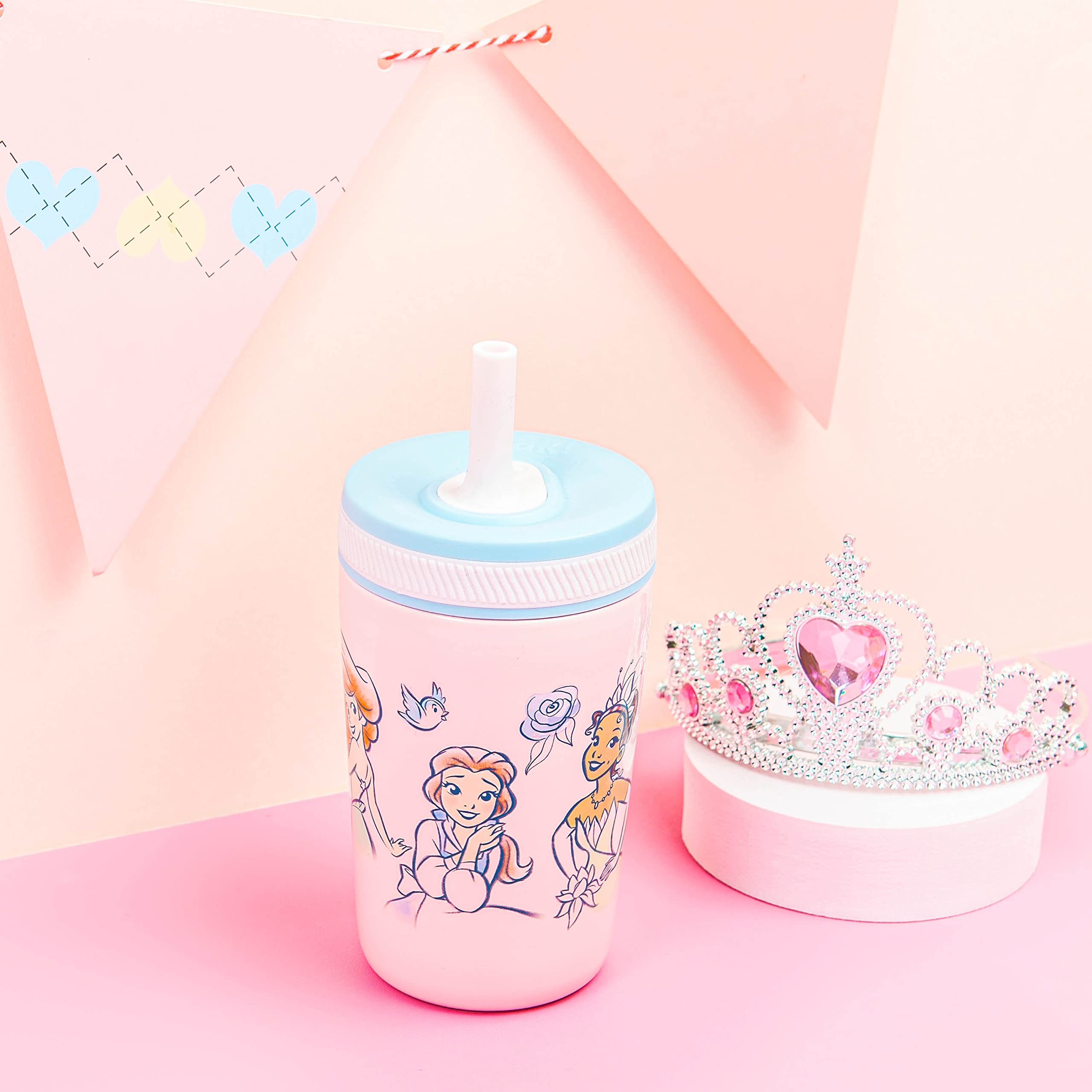 Foto 4 pulgar | Vaso Para Sorber Zak Designs Disney Princess Kelso  350 Ml  Acero Inoxidable - Venta Internacional.