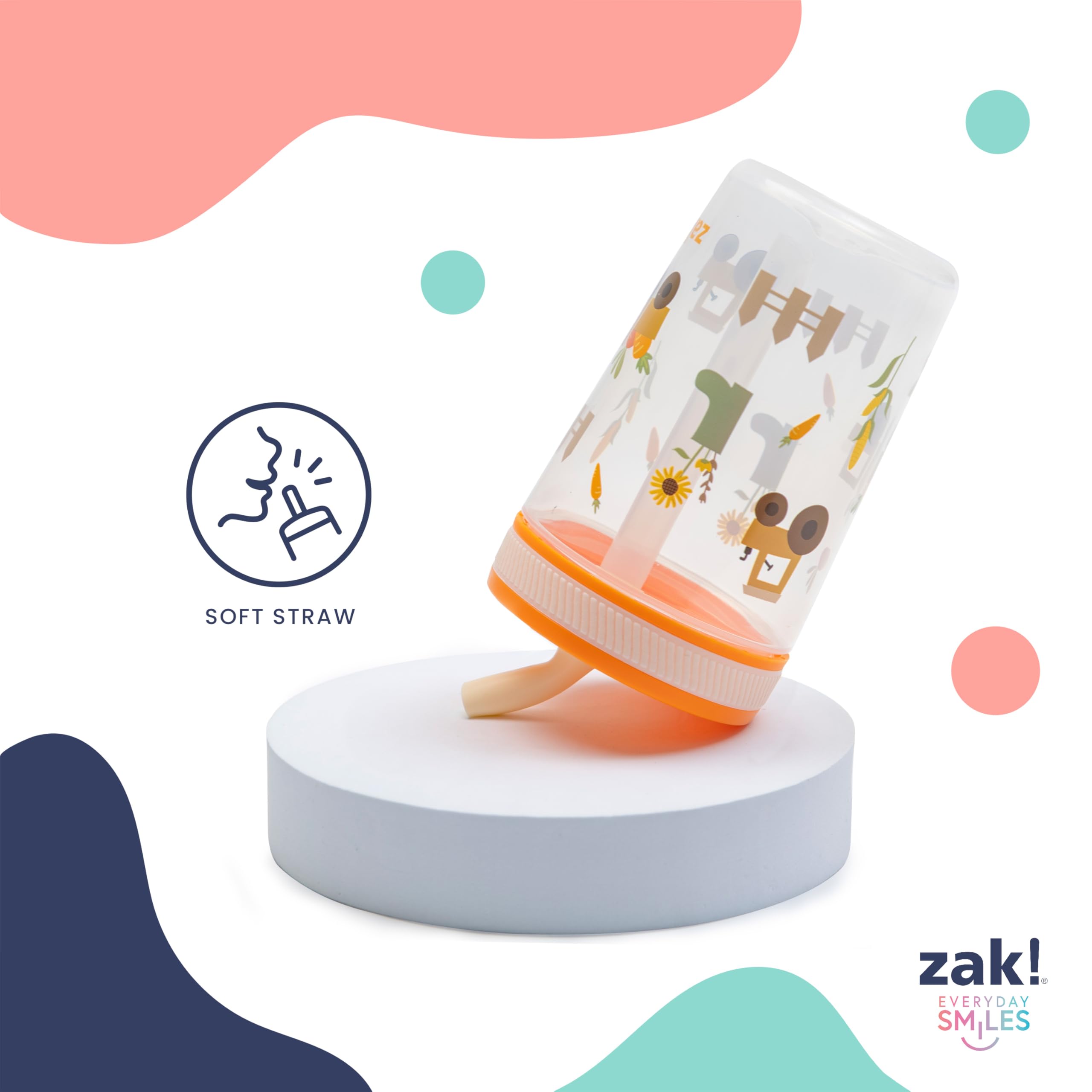 Foto 6 pulgar | Set De Vasos Kelso De Zak Designs  450 Ml (conchas) Con Pajita Para Niños - Venta Internacional.