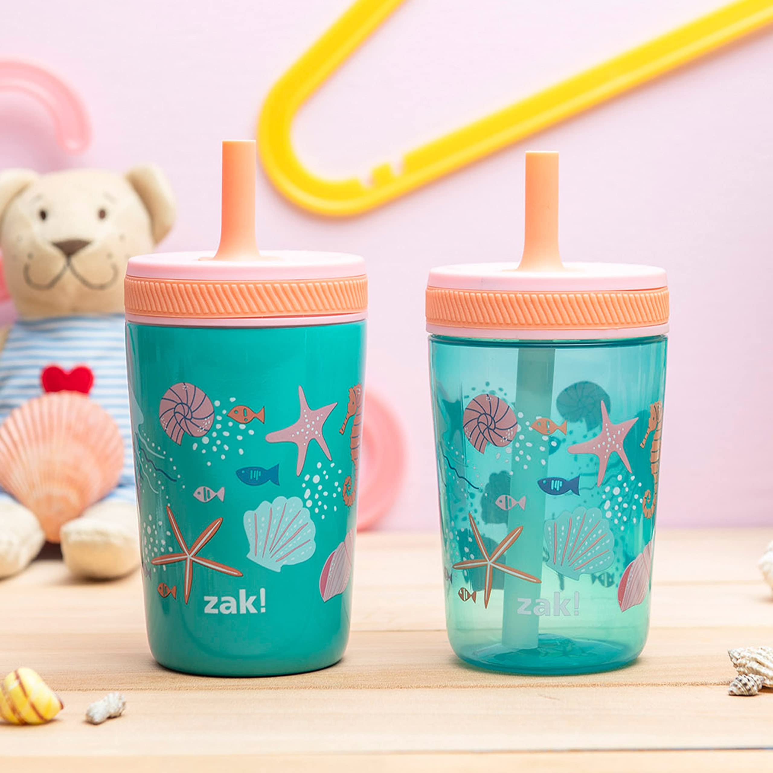 Foto 2 | Set De Vasos Shells Kelso De Zak Designs Para Niños  450 Ml (3 Unidades) - Venta Internacional.
