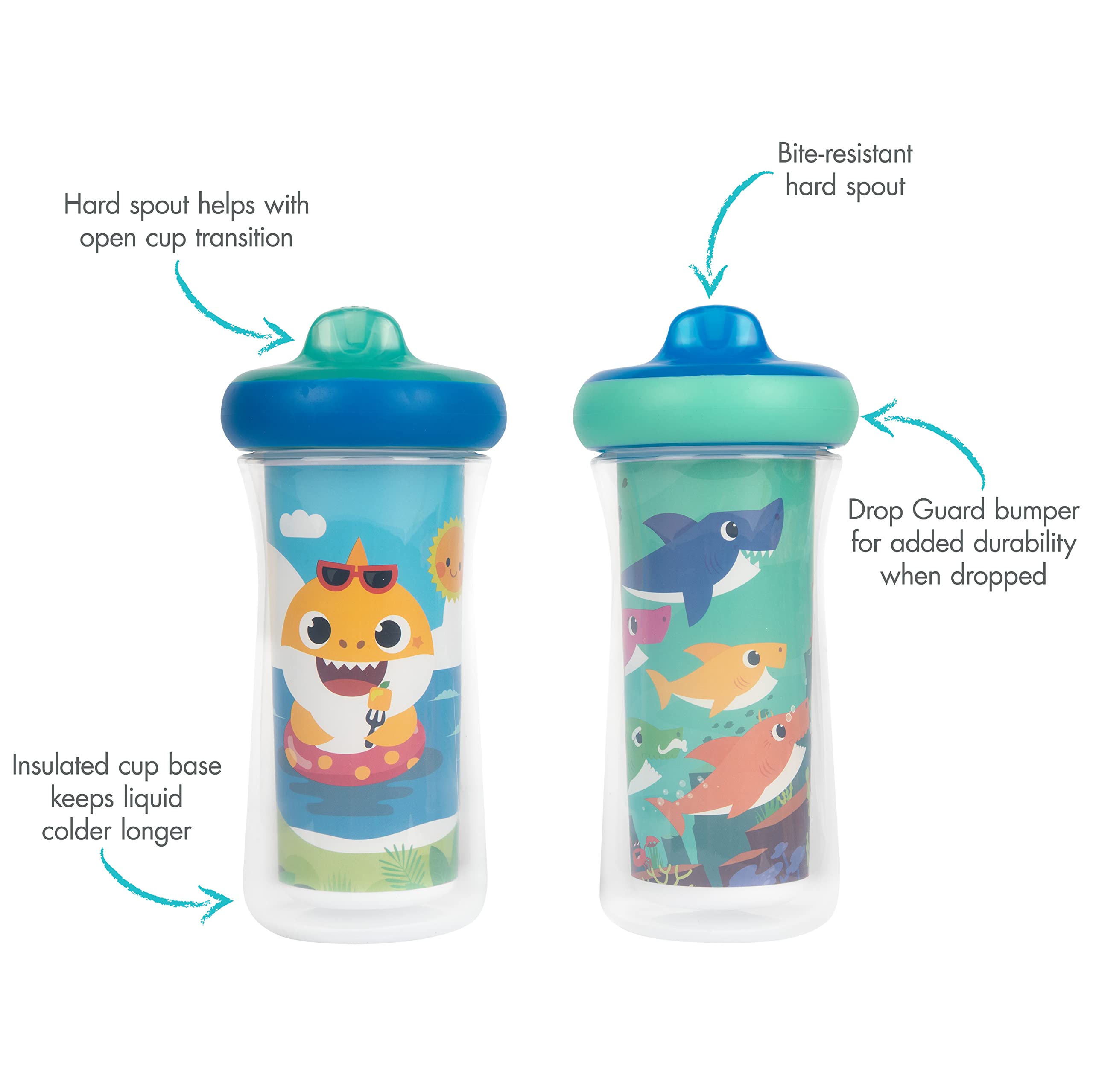 Foto 3 pulgar | Sippy Cup The First Years Pinkfong Baby Shark  270 Ml  Paquete De 2 - Venta Internacional.