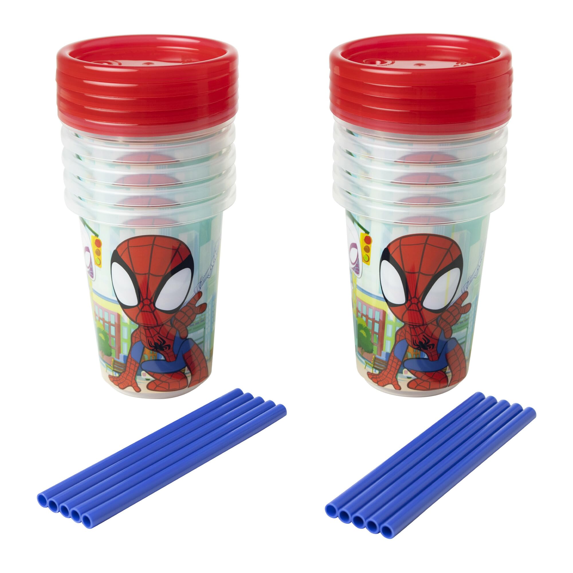 Foto 2 pulgar | Vasos Con Pajita Para Niños Pequeños The First Years Spidey  10 Onzas  10 Unidades - Venta Internacional.