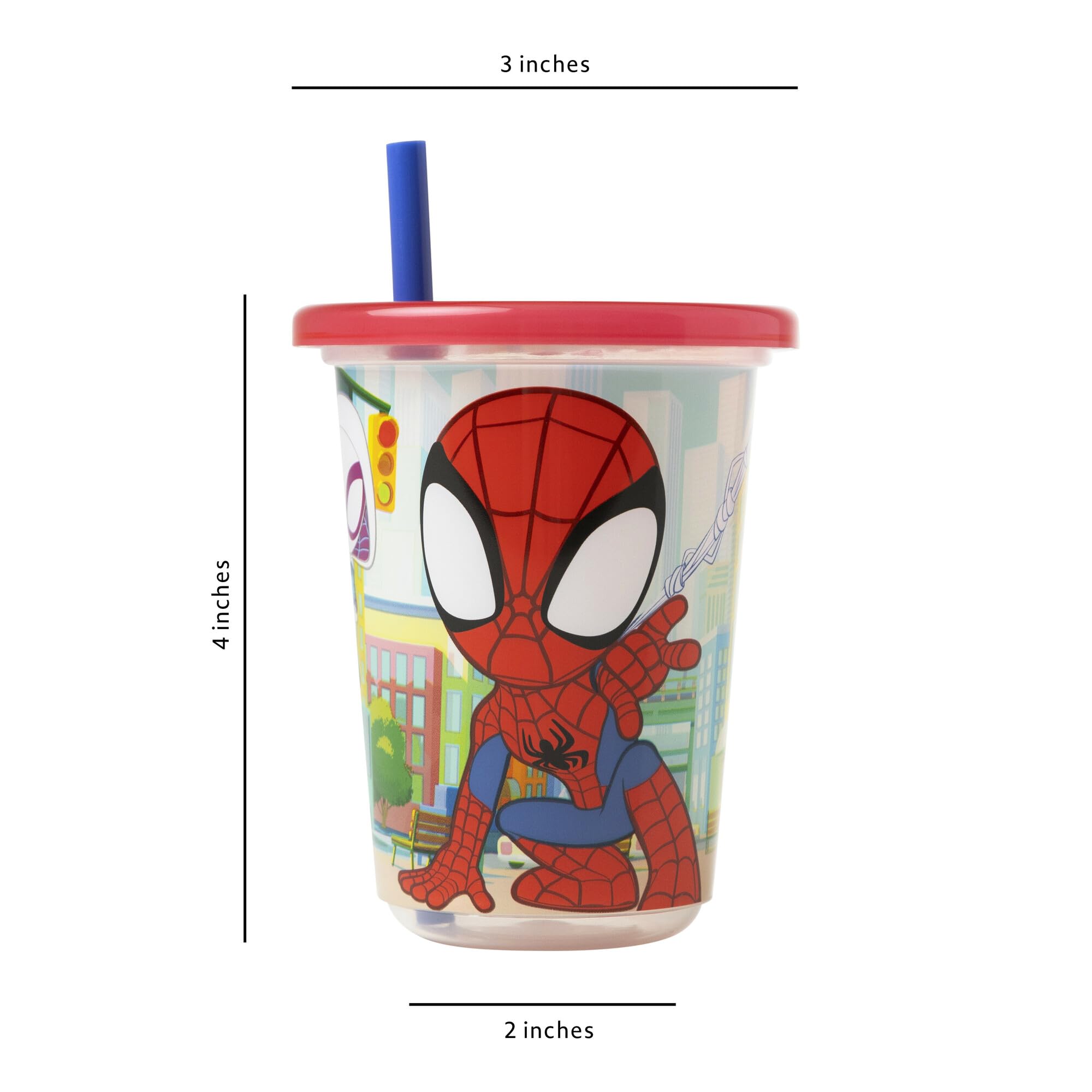 Foto 4 | Vasos Con Pajita Para Niños Pequeños The First Years Spidey  10 Onzas  10 Unidades - Venta Internacional.