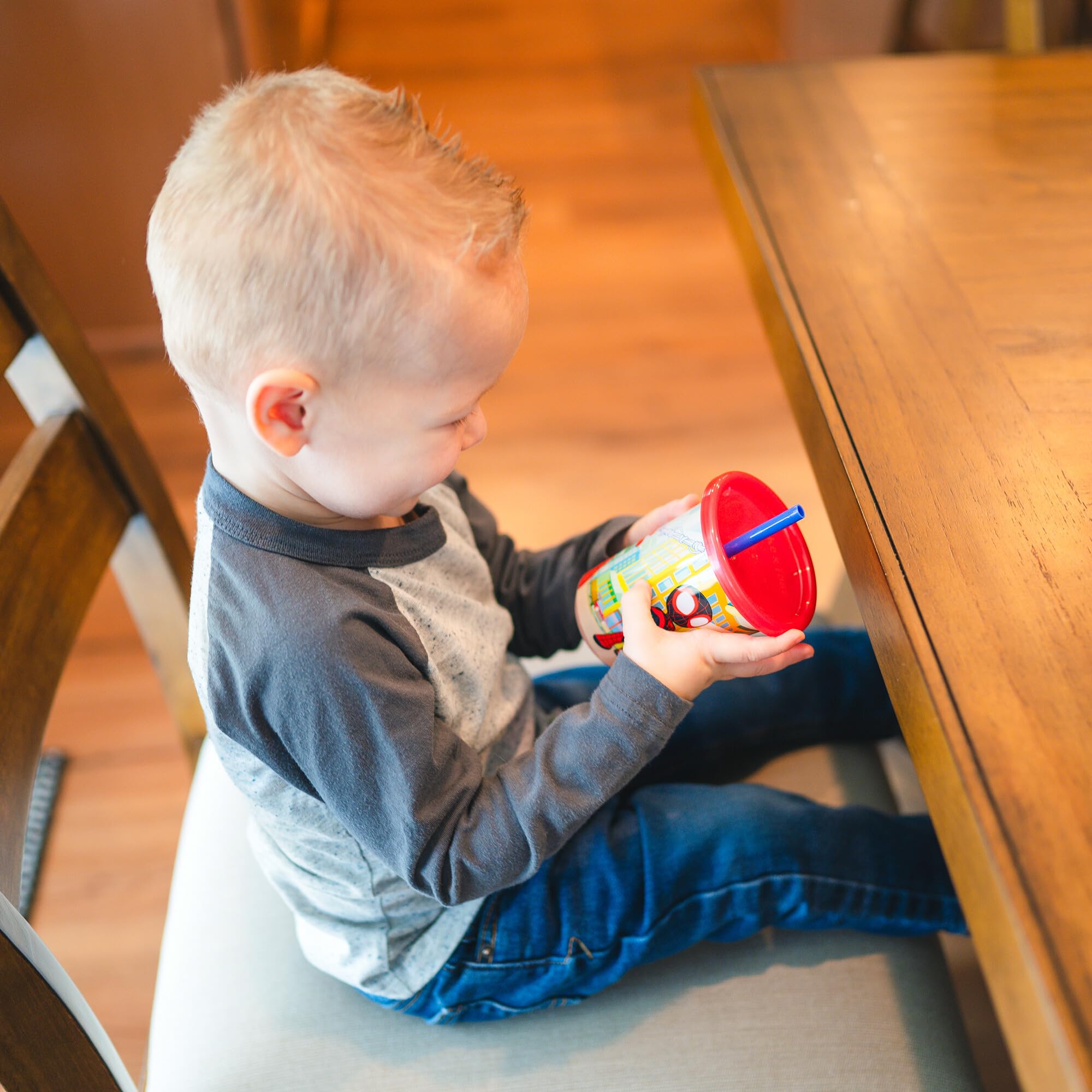 Foto 5 | Vasos Con Pajita Para Niños Pequeños The First Years Spidey  10 Onzas  10 Unidades - Venta Internacional.