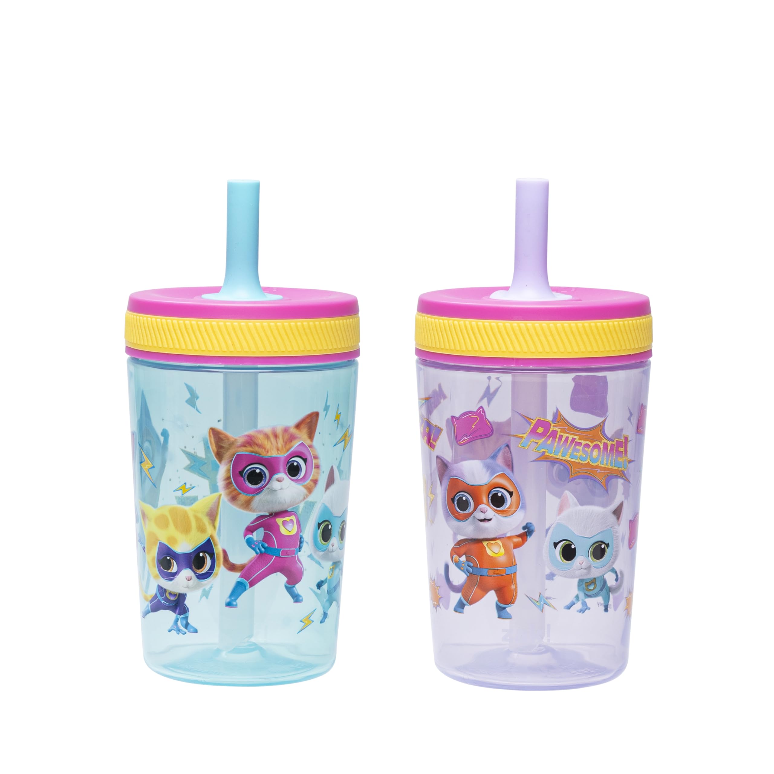 Foto 1 | Vaso Zak Designs Disney Superkitties Kelso  450 Ml  Paquete De 2 - Venta Internacional.