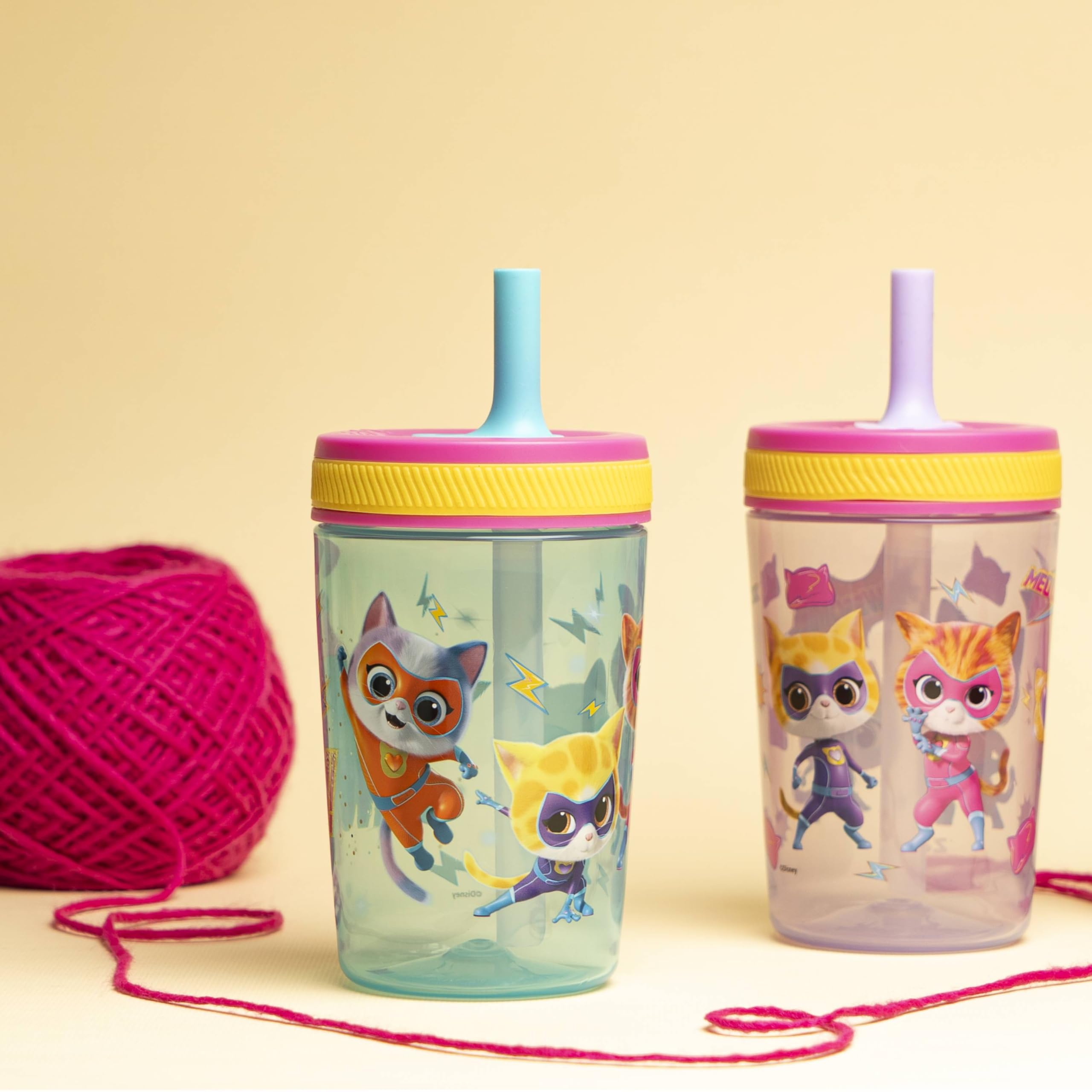 Foto 2 | Vaso Zak Designs Disney Superkitties Kelso  450 Ml  Paquete De 2 - Venta Internacional.