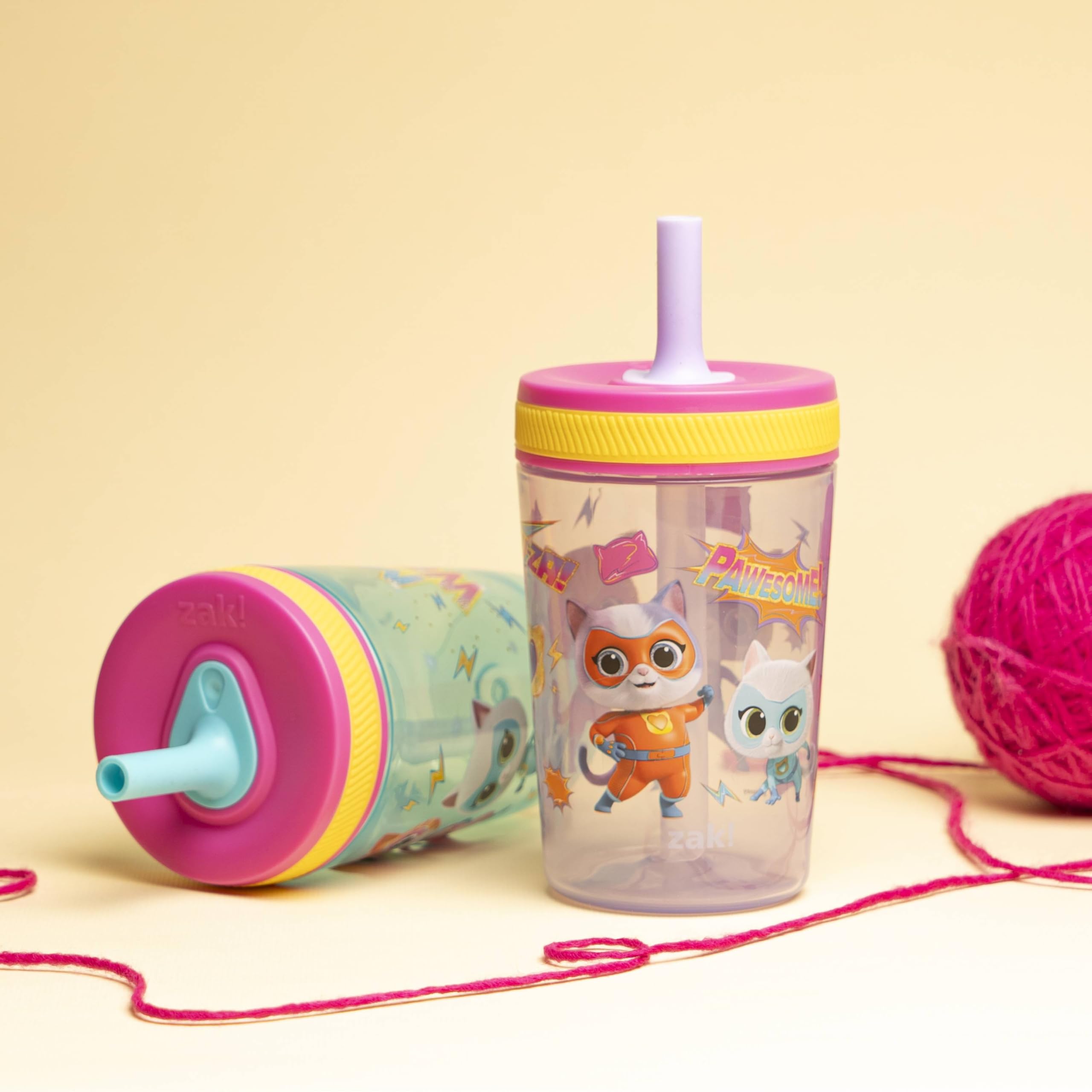 Foto 3 | Vaso Zak Designs Disney Superkitties Kelso  450 Ml  Paquete De 2 - Venta Internacional.
