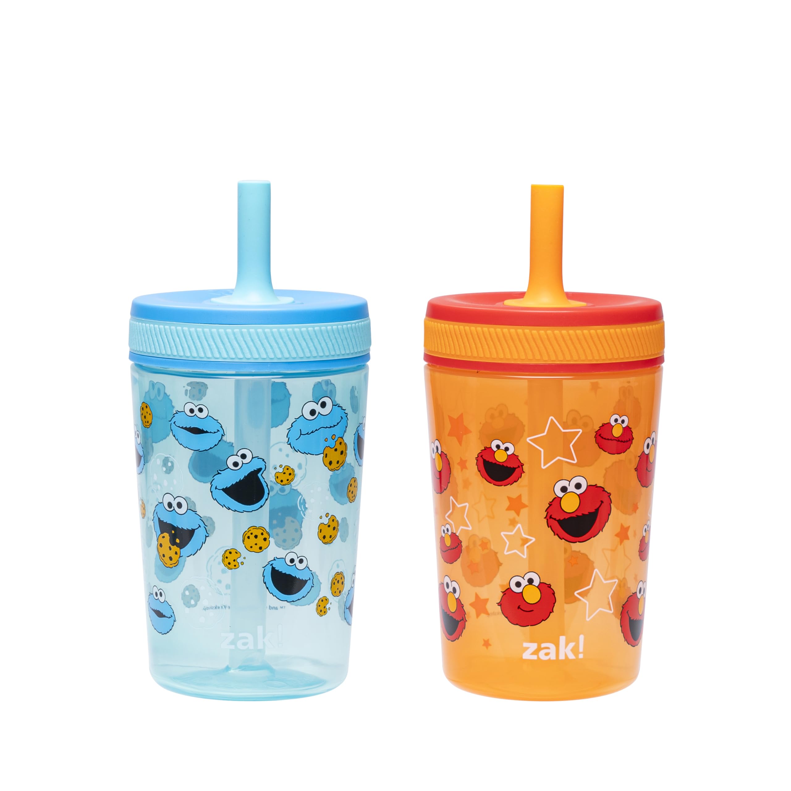 Foto 2 pulgar | Vaso Zak Designs Sesame Street Kelso Para Niños Pequeños  450 Ml  Paquete De 2 - Venta Internacional.