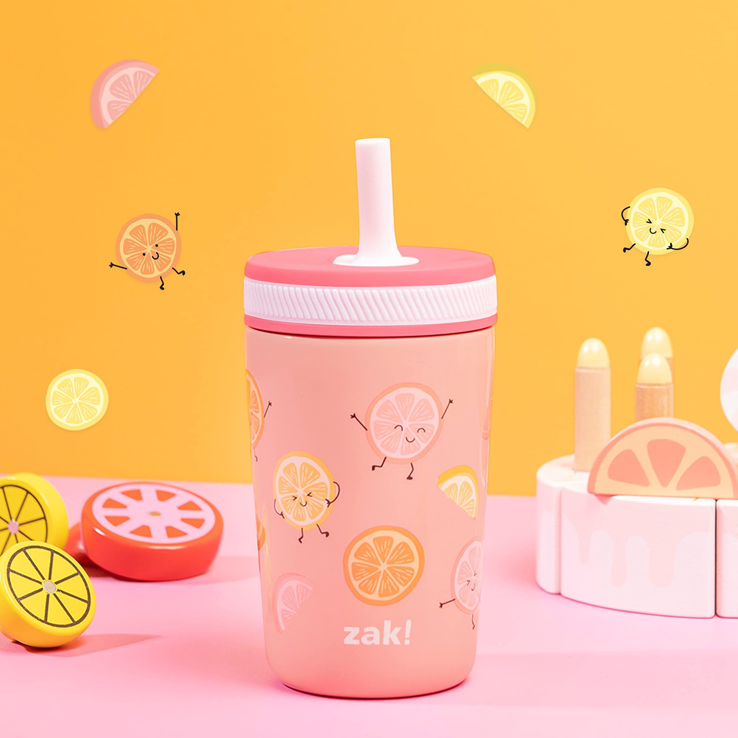 Foto 3 pulgar | Vaso Para Niños Pequeños Zak Designs Kelso  350 Ml  Acero Inoxidable - Venta Internacional.