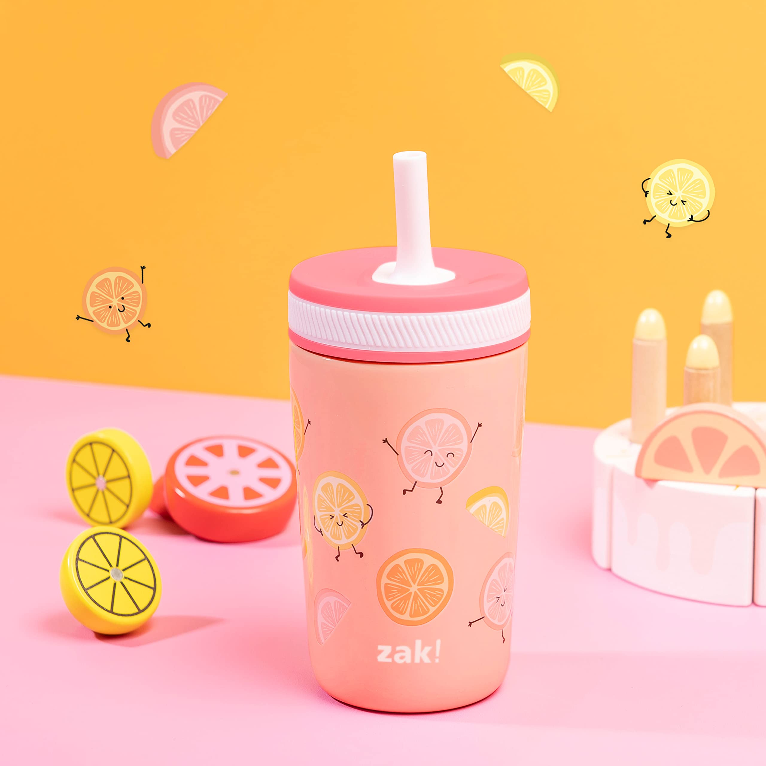 Foto 4 pulgar | Vaso Para Niños Pequeños Zak Designs Kelso  350 Ml  Acero Inoxidable - Venta Internacional.