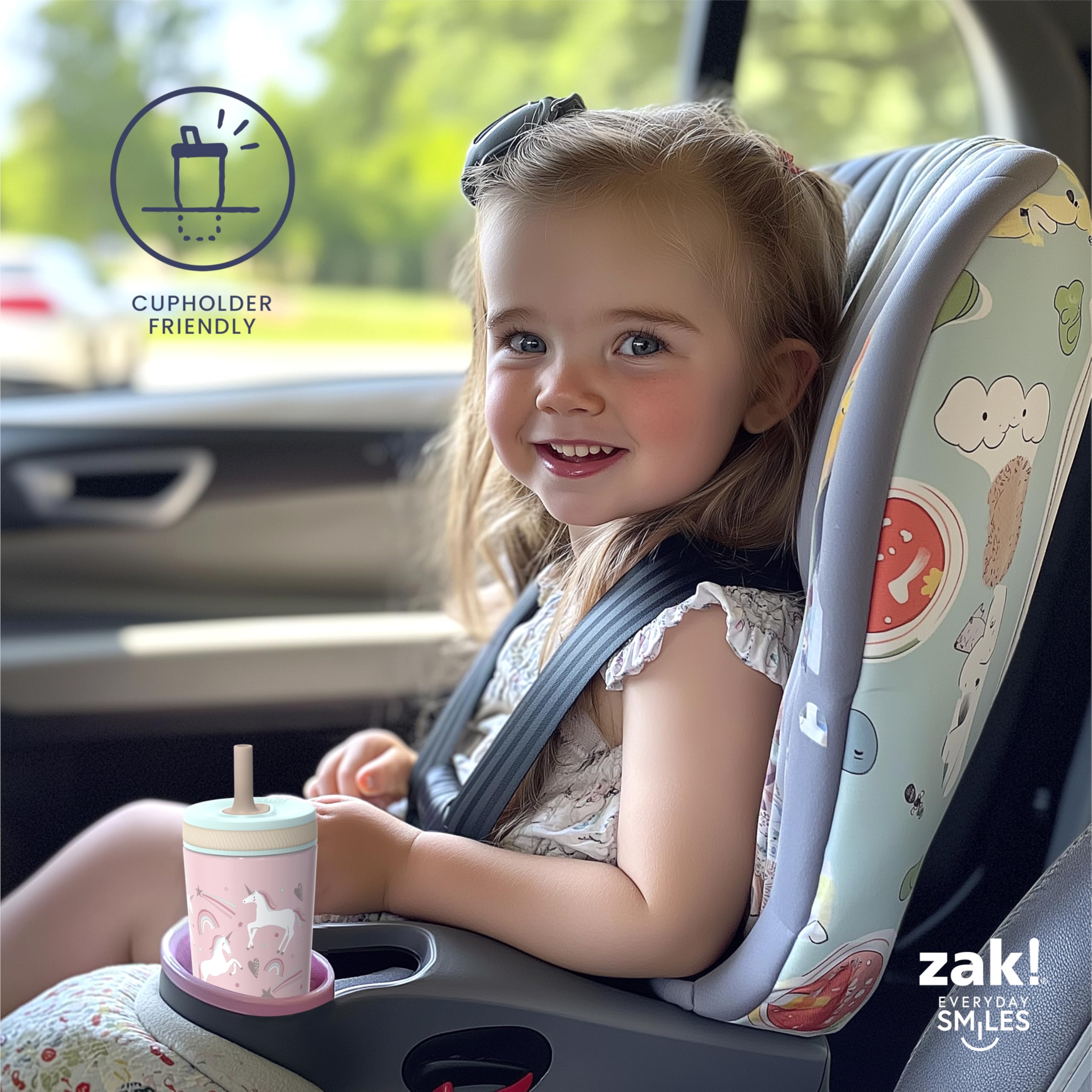 Foto 6 | Vaso Para Niños Pequeños Zak Designs Kelso  350 Ml  Acero Inoxidable - Venta Internacional.