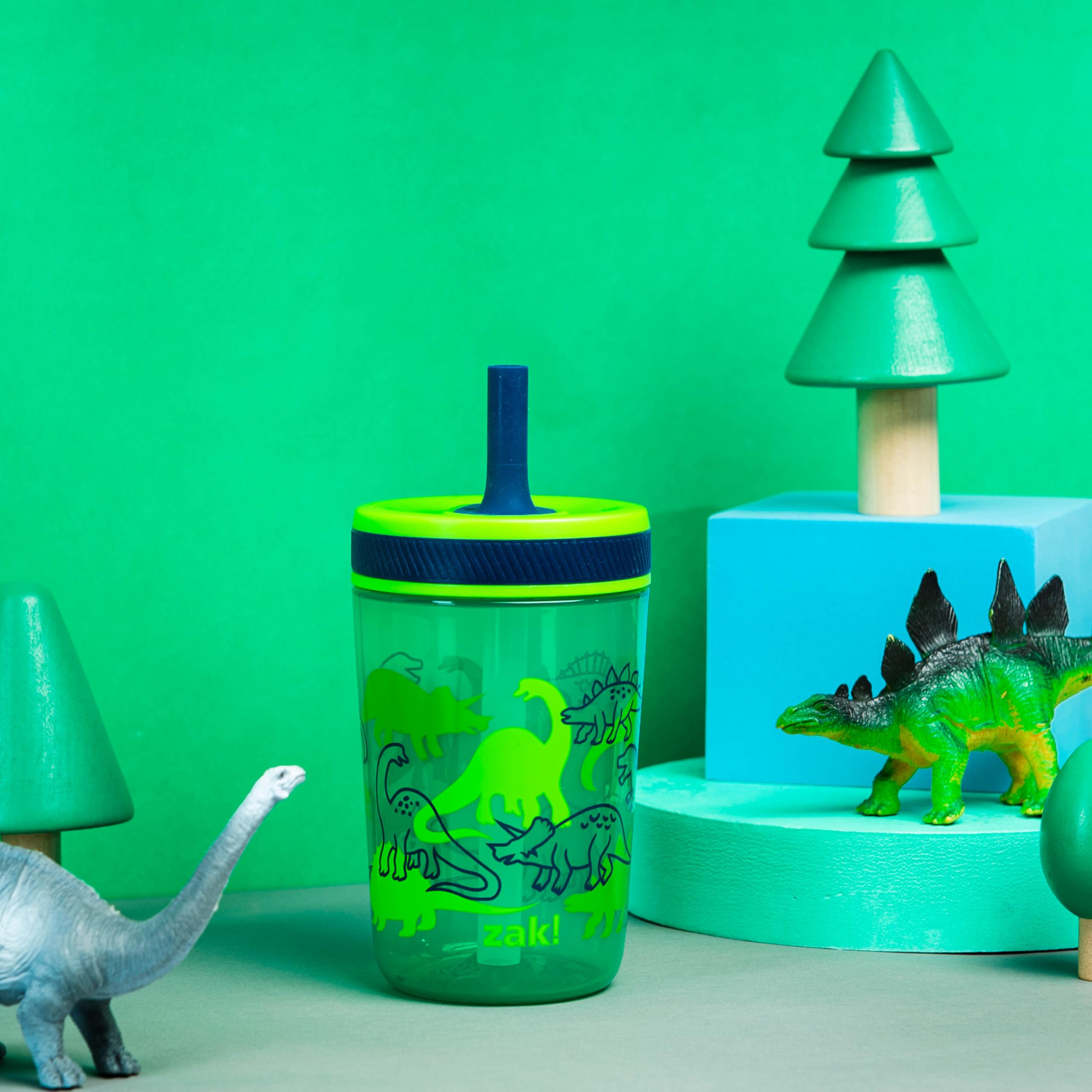Foto 3 pulgar | Set De Vasos Kelso Dino Camo Kids De Zak Designs  450 Ml  2 Unidades - Venta Internacional.