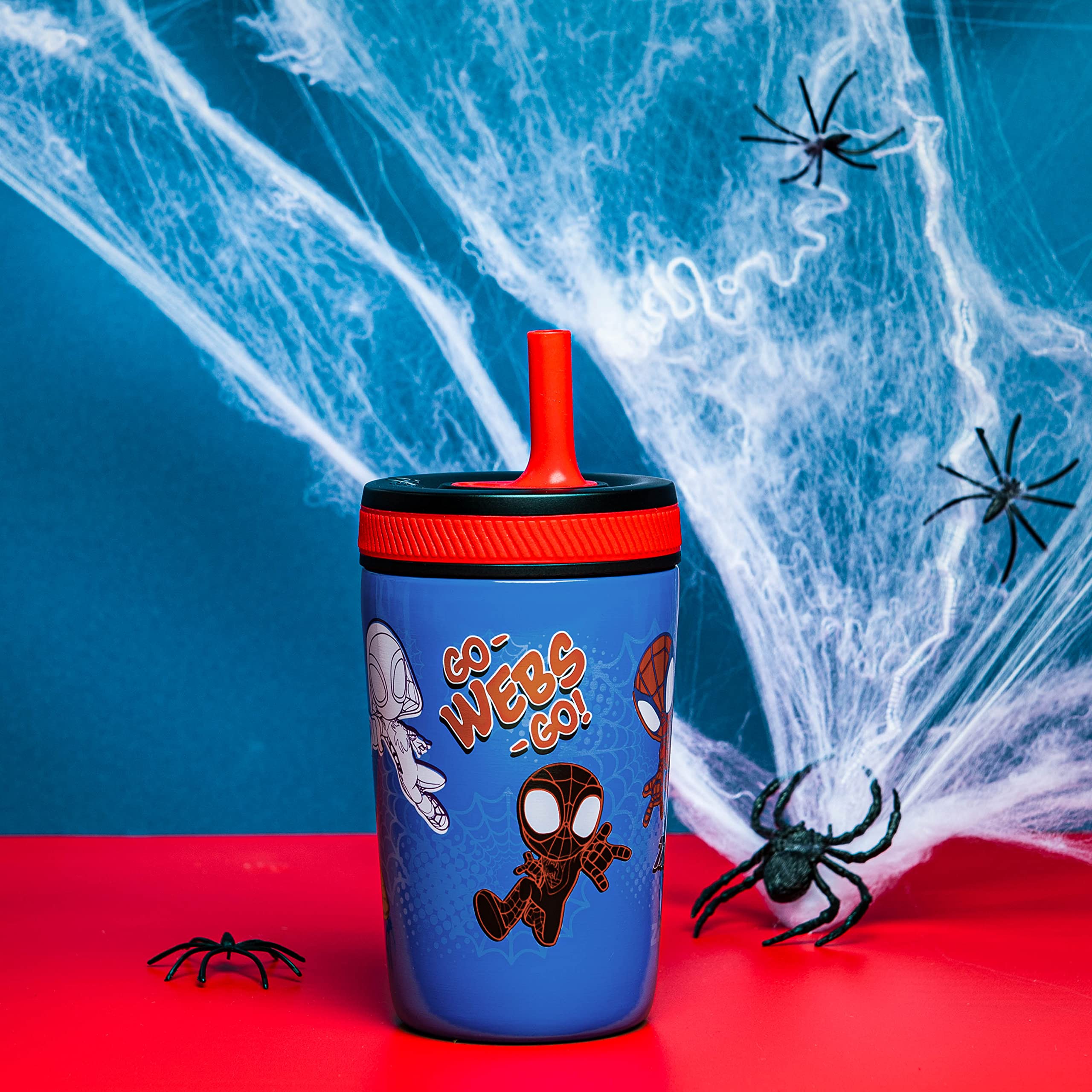 Foto 3 pulgar | Vaso Para Sorber Zak Designs Marvel Spider-man Kelso  350 Ml  Inoxidable - Venta Internacional.