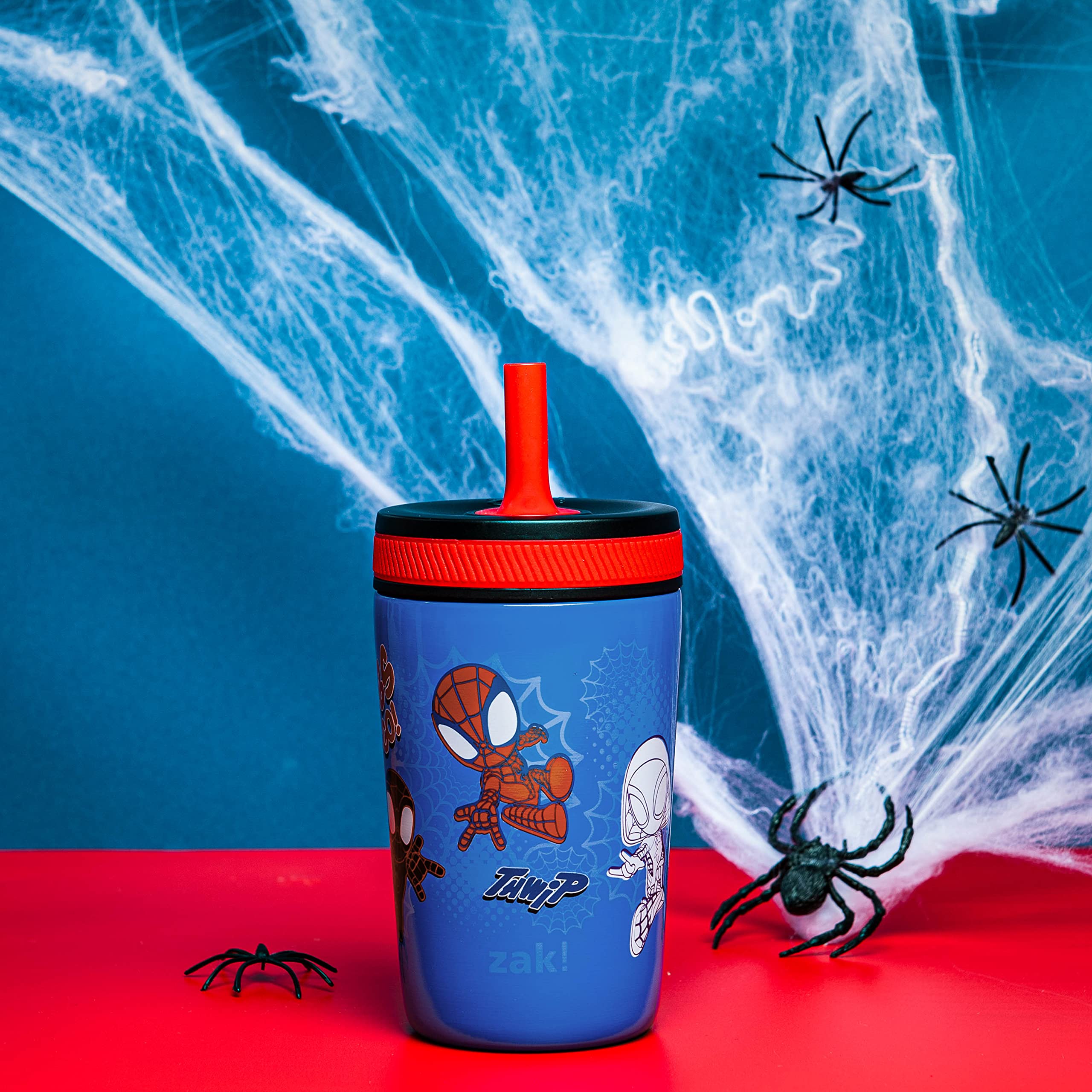 Foto 4 pulgar | Vaso Para Sorber Zak Designs Marvel Spider-man Kelso  350 Ml  Inoxidable - Venta Internacional.