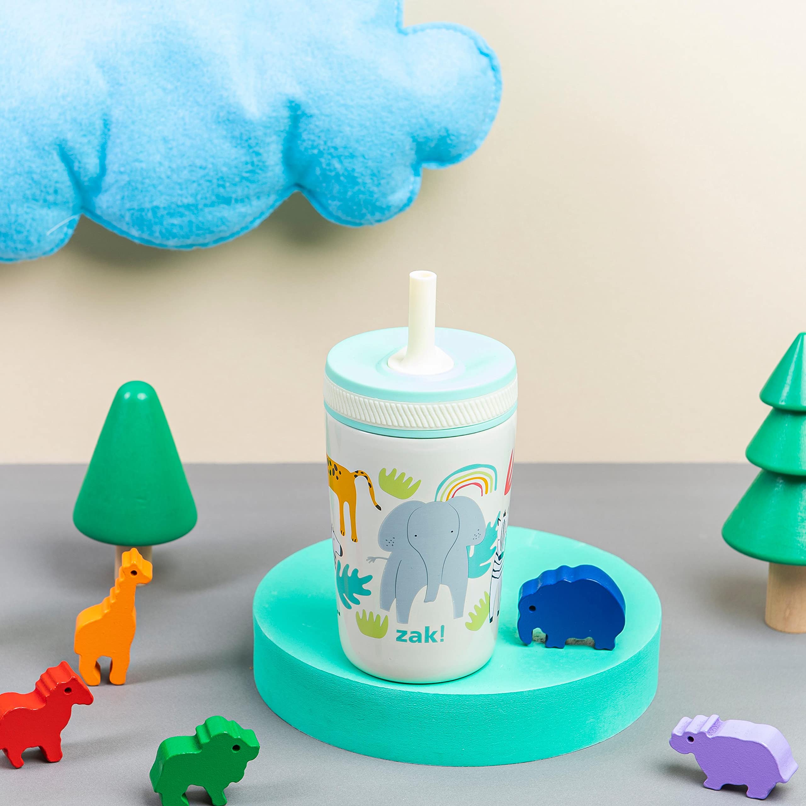 Foto 3 | Sippy Cup Zak Designs Kelso De 350 Ml Con Aislamiento Al Vacío  Diseño Safari - Venta Internacional.