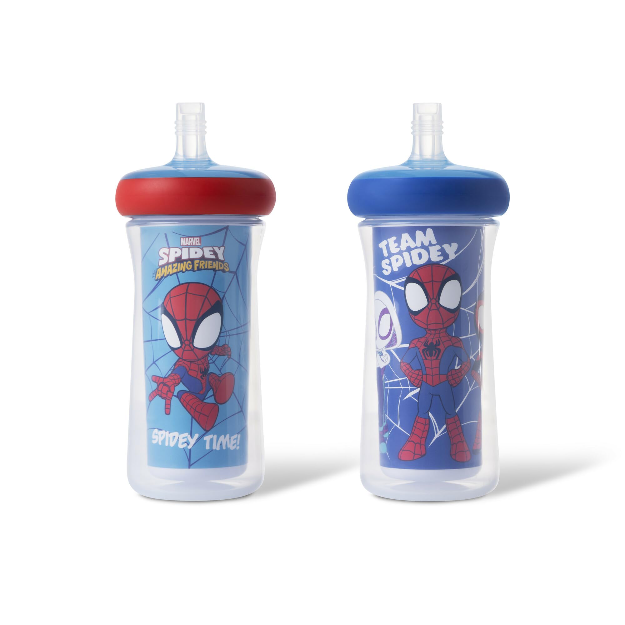 Foto 2 pulgar | Vasos Para Niños Pequeños The First Years Spidey Con Pajita  270 Ml  Paquete De 2 - Venta Internacional.