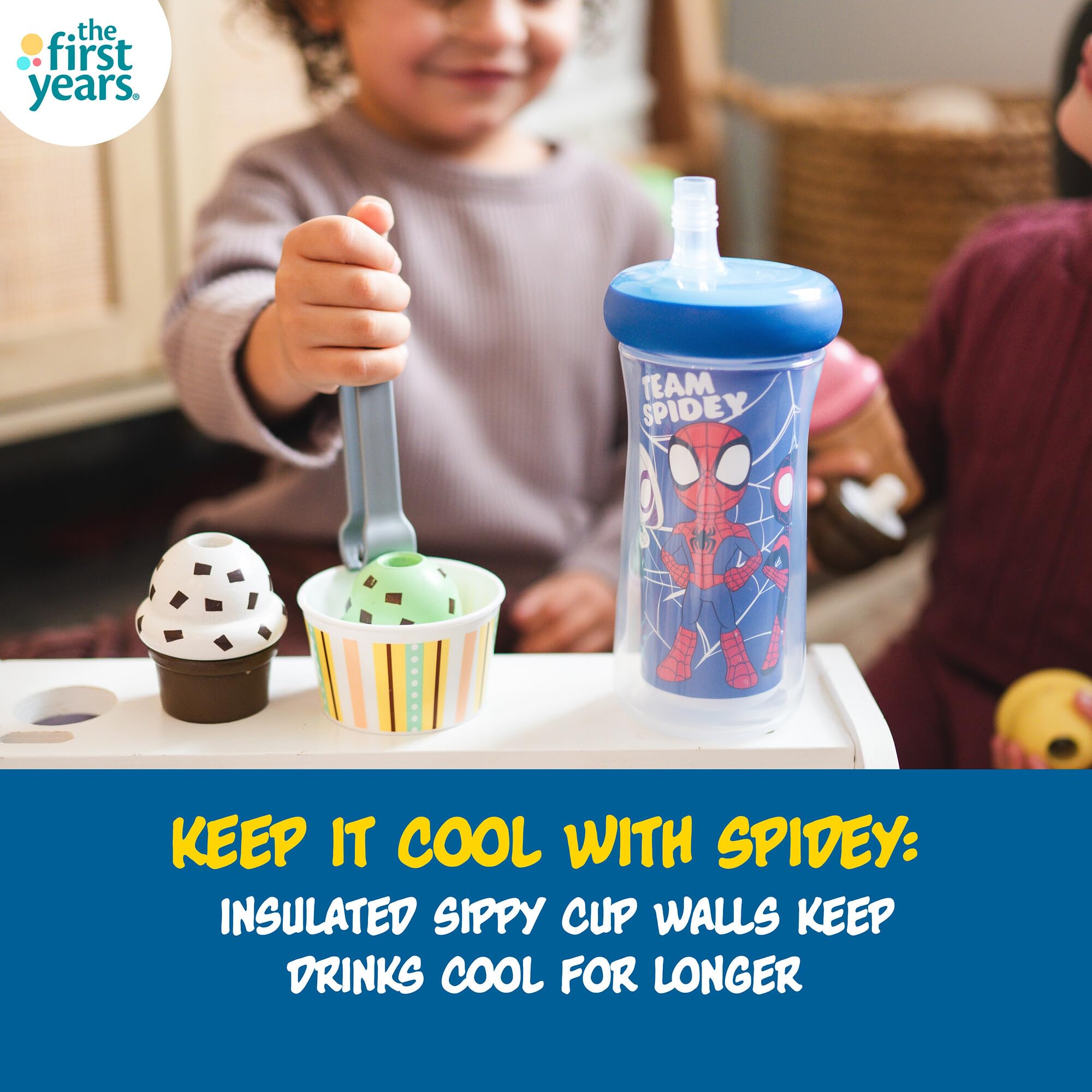 Foto 3 pulgar | Vasos Para Niños Pequeños The First Years Spidey Con Pajita  270 Ml  Paquete De 2 - Venta Internacional.