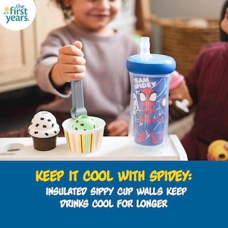Foto 2 | Vasos Para Niños Pequeños The First Years Spidey Con Pajita 270 Ml Paquete De 2 - Venta Internacional.