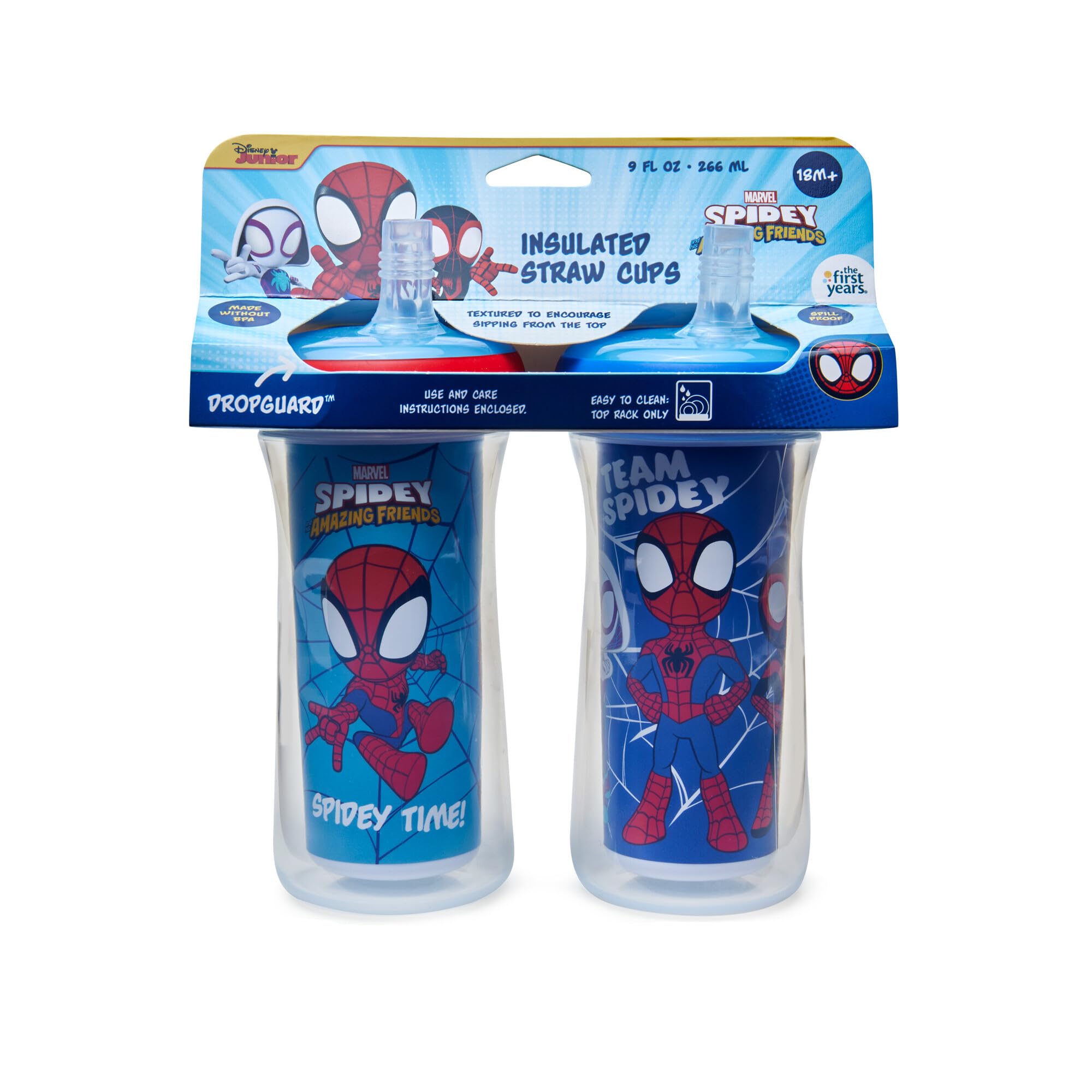 Foto 8 pulgar | Vasos Para Niños Pequeños The First Years Spidey Con Pajita  270 Ml  Paquete De 2 - Venta Internacional.