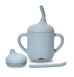 Foto 3 | 2 Pzs Vaso Silicón Suave Niños Con Popote Aprendizaje Libre Bpa Rosa Y Azul