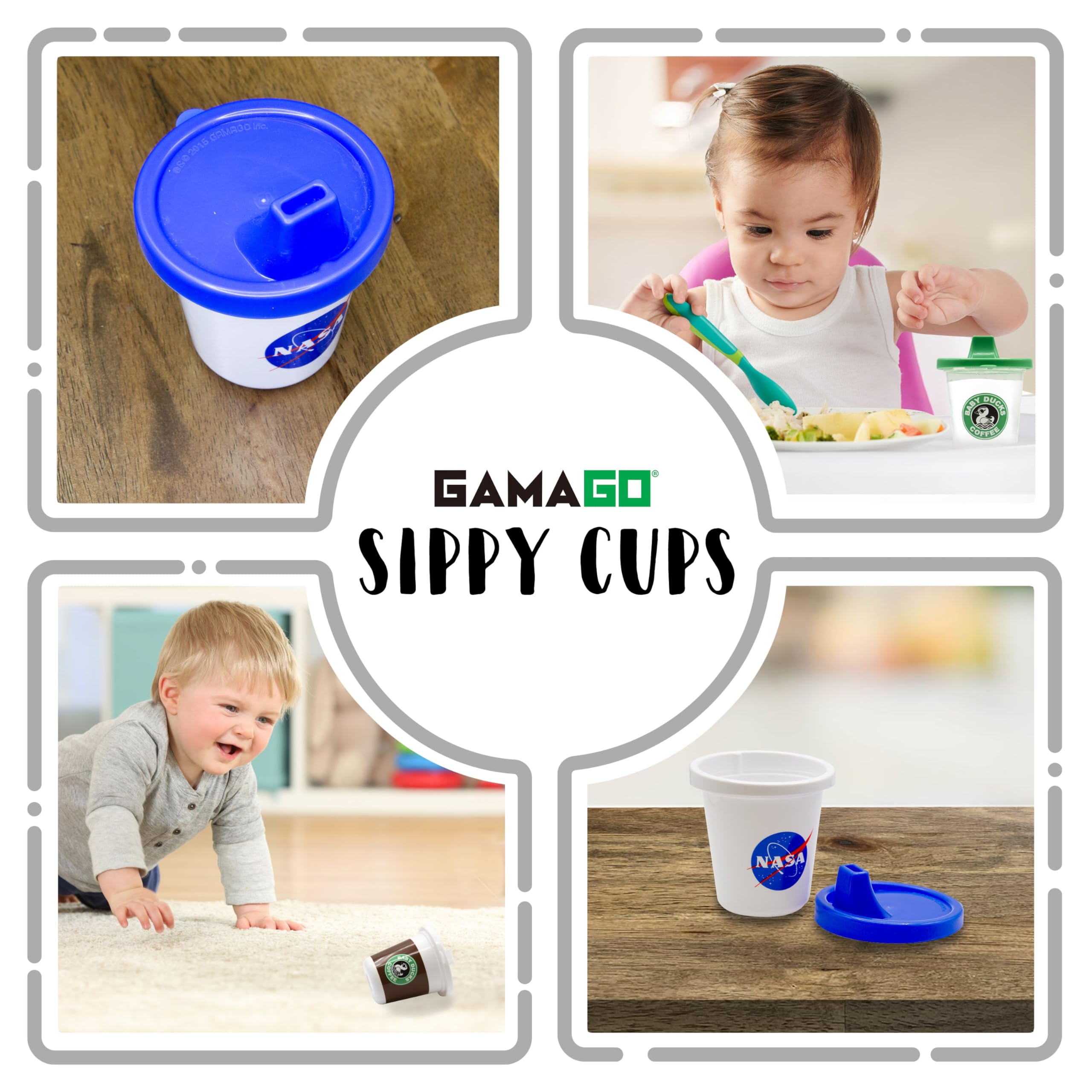 Foto 6 pulgar | Vaso Para Bebés Gamago Nasa  Adorablemente Bonito  Para Bebés De Más De 6 Meses  200 Ml - Venta Internacional.