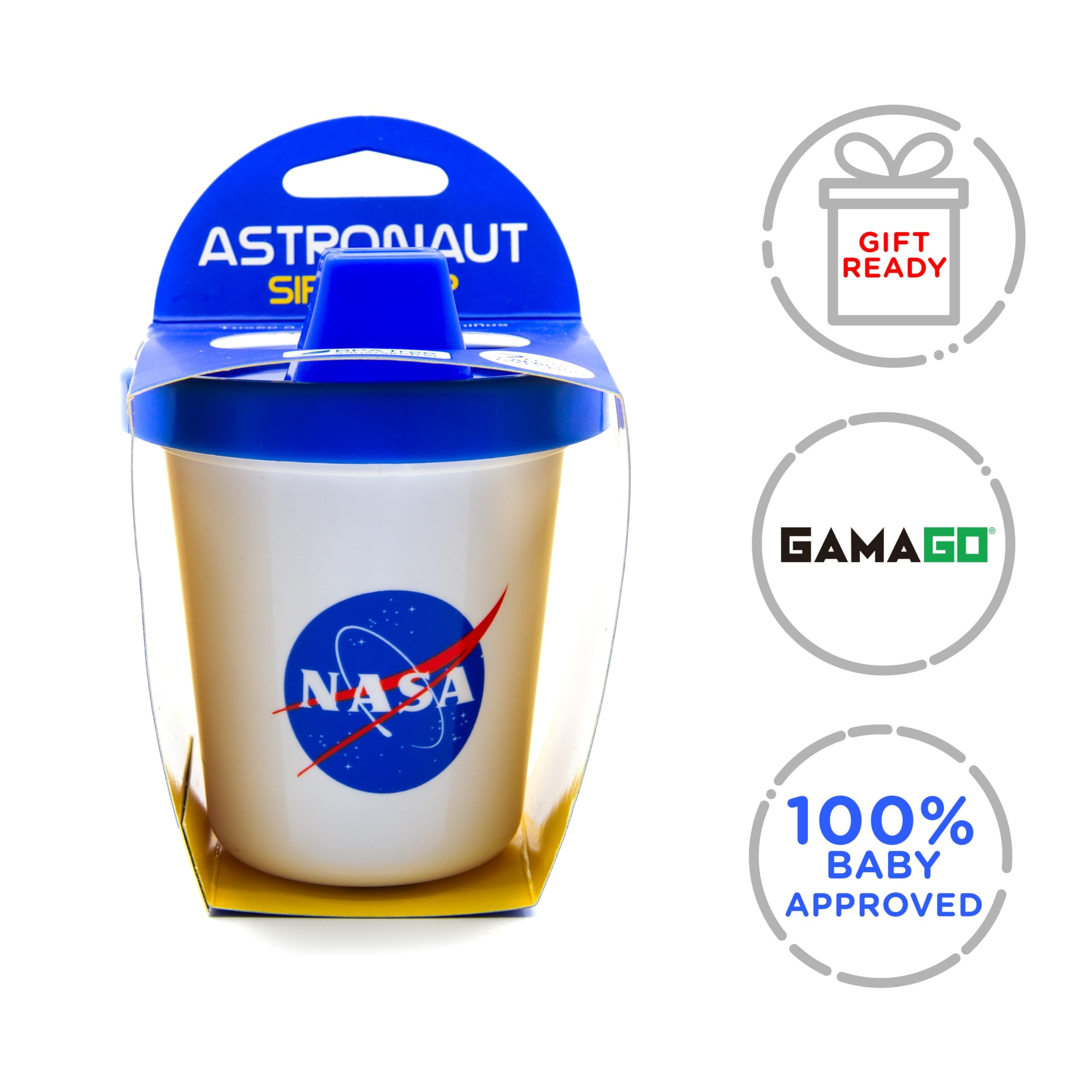 Foto 8 pulgar | Vaso Para Bebés Gamago Nasa  Adorablemente Bonito  Para Bebés De Más De 6 Meses  200 Ml - Venta Internacional.