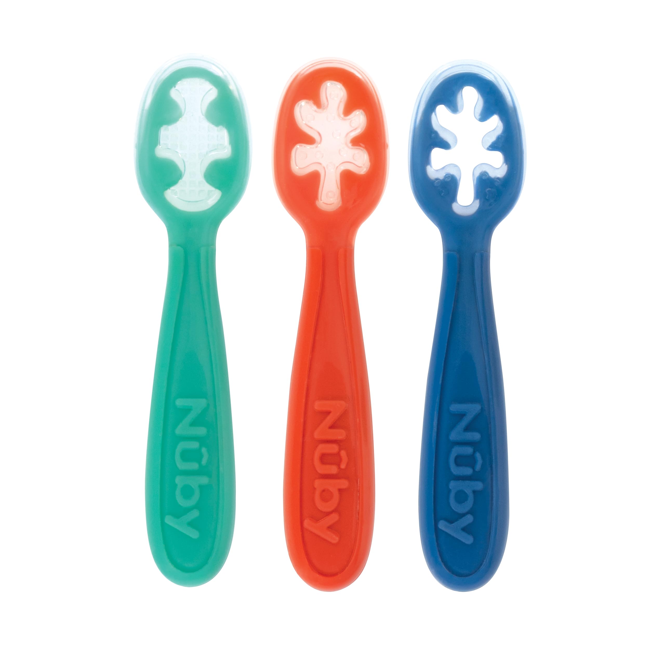 Foto 2 pulgar | Venta Internacional - Juego De 3 Cucharas Para Bebés Nuby Baby, De Silicona, Sin Bpa
