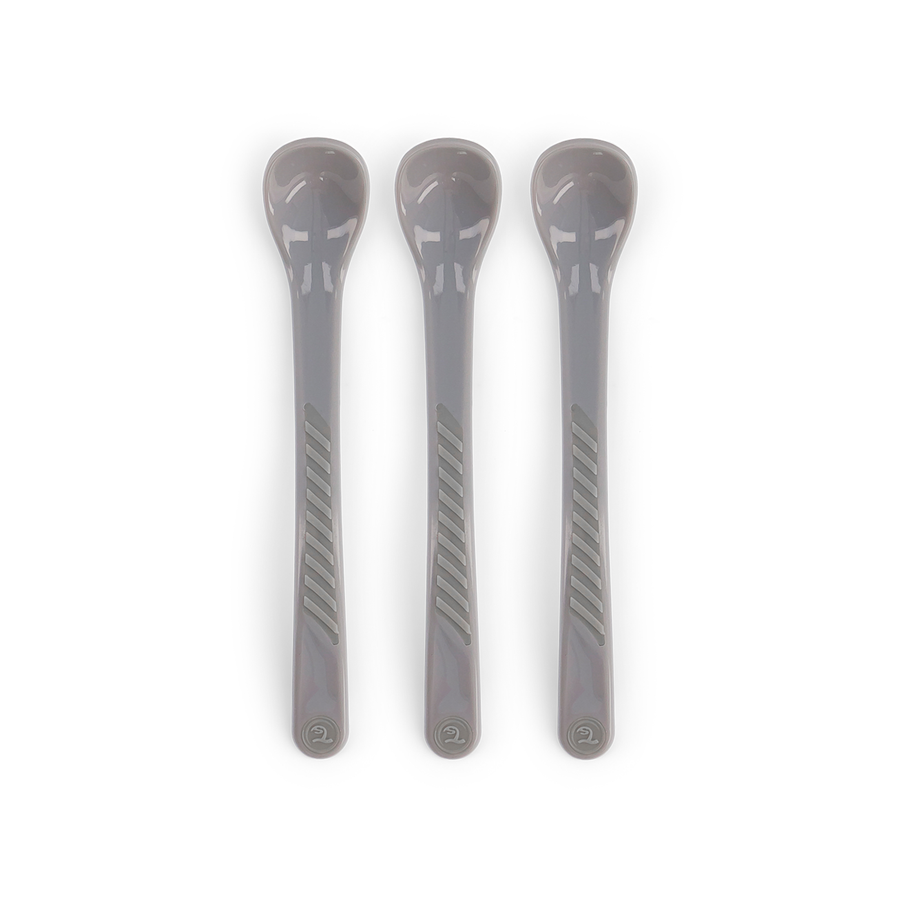 Set 3 Cucharas Alimentación Twistshake Bebé 6m+ Ergonómicas Color Gris