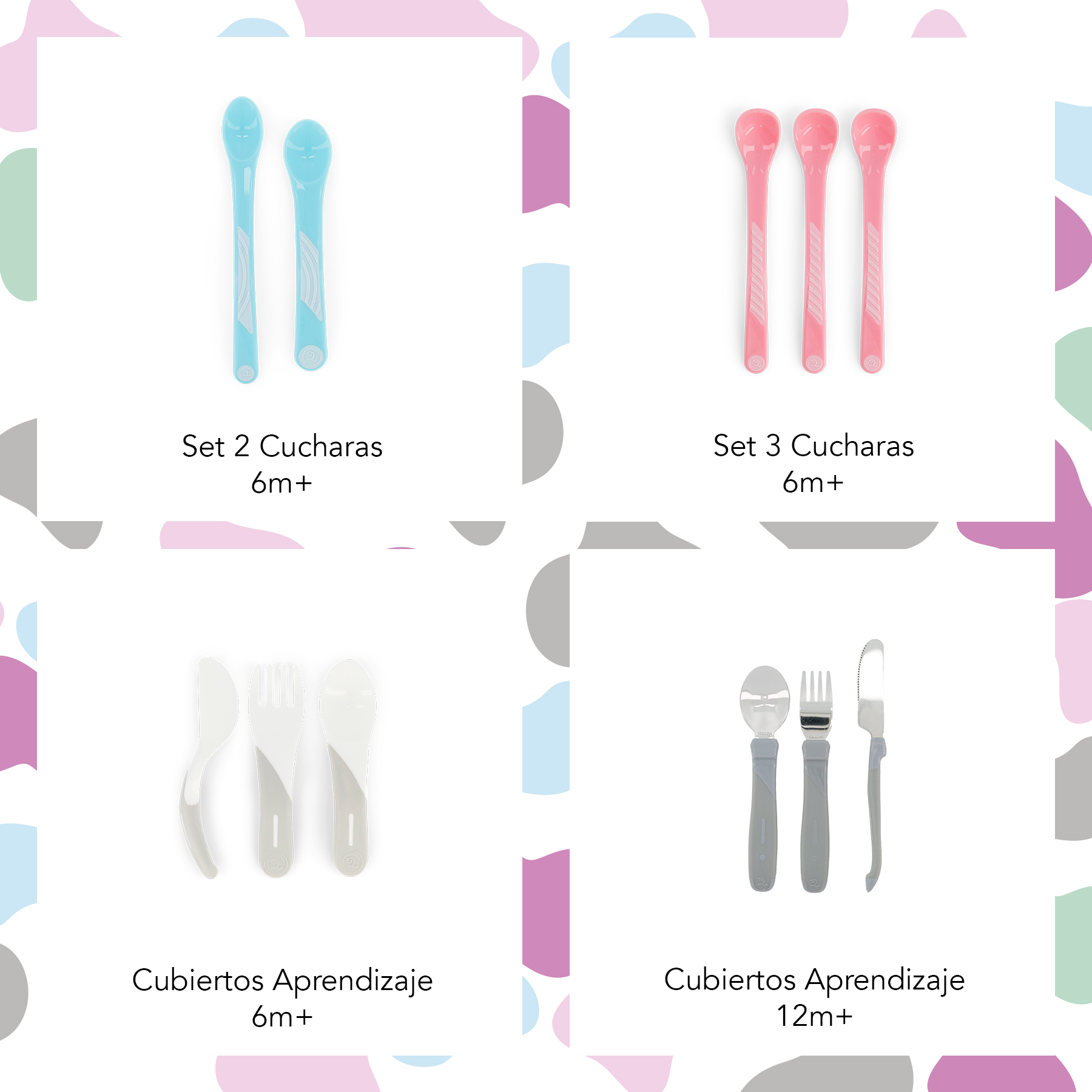 Foto 6 | Set 3 Cucharas Alimentación Twistshake Bebé 6m+ Ergonómicas Color Gris