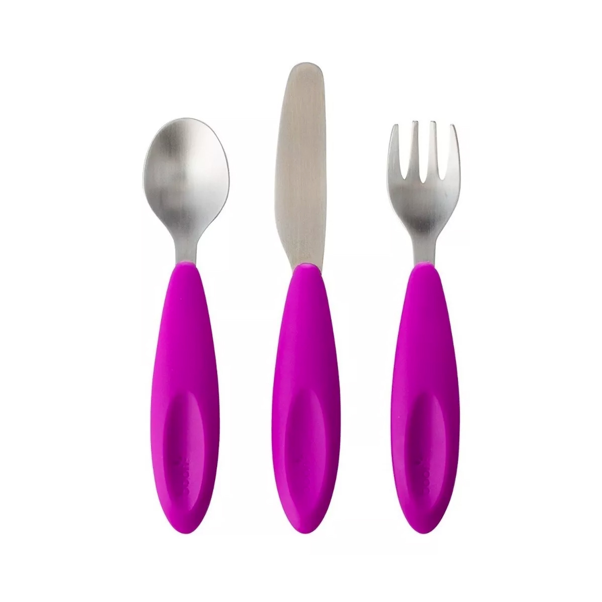 Foto 2 pulgar | Juego De Cubiertos Transicionales Infantiles Boon Morado