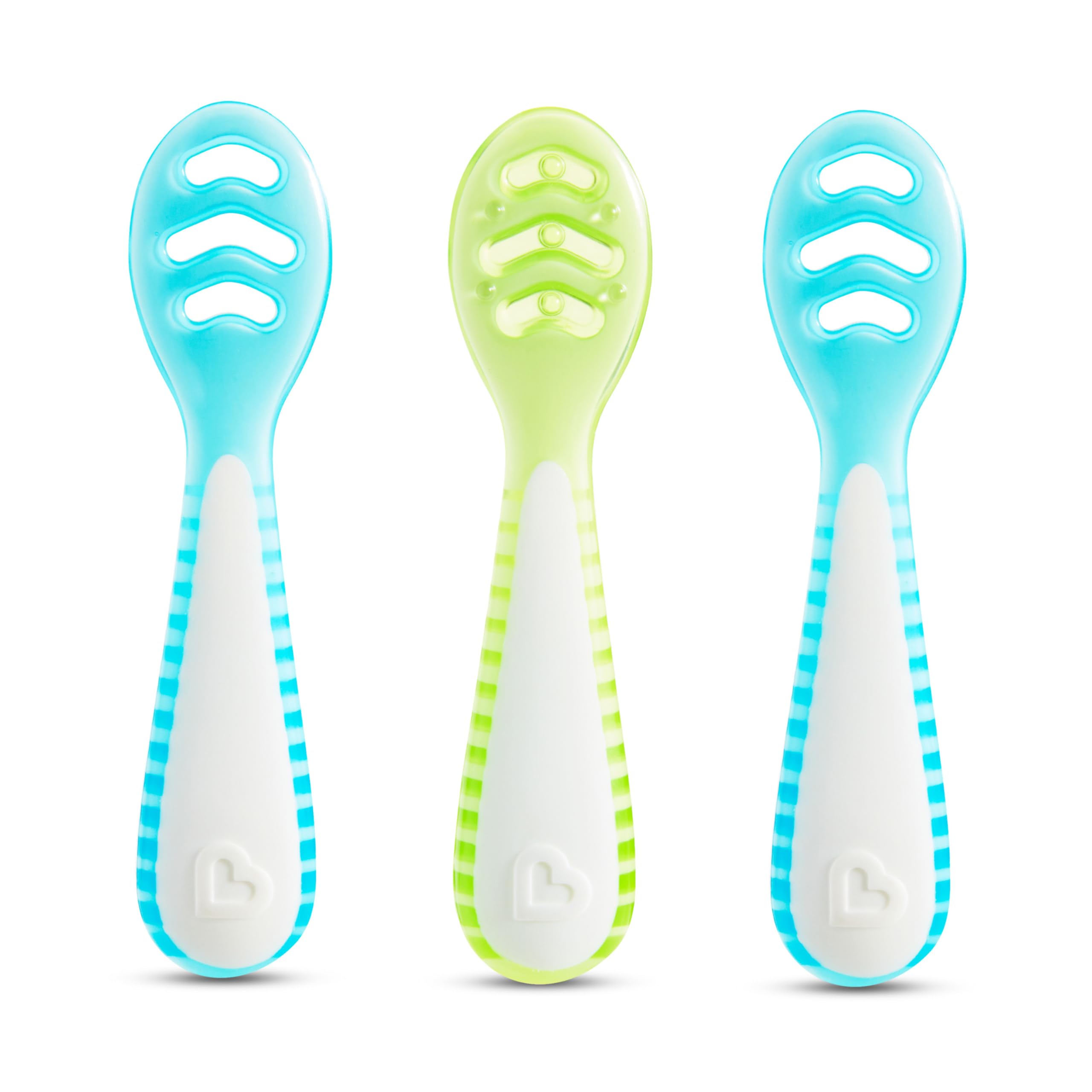 Foto 2 pulgar | Cucharas Para Bebés Munchkin Gentle Dip Para Autoalimentación, Paquete De 3 Unidades, Azul/verde - Venta Internacional.