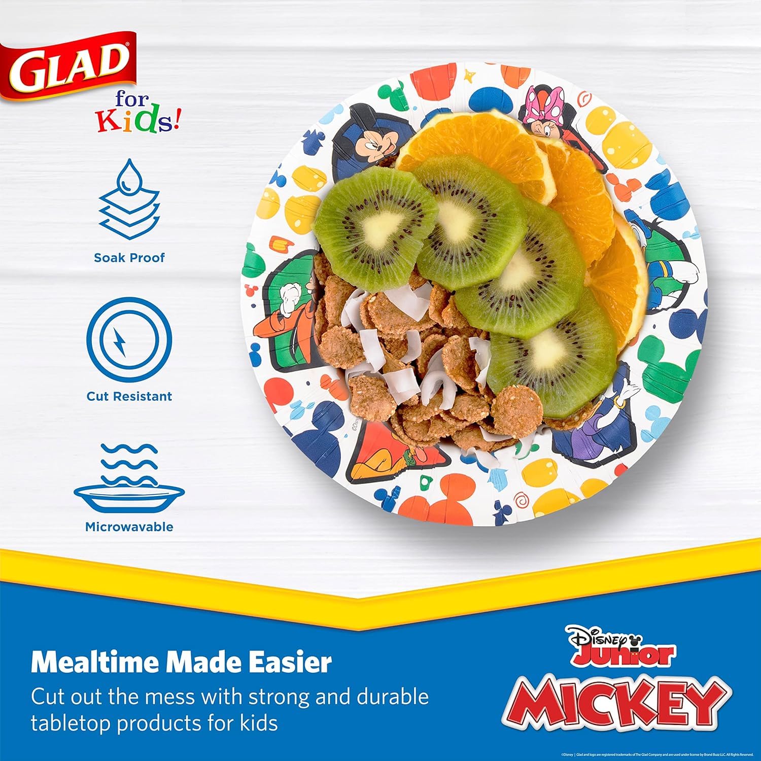 Foto 4 pulgar | Cuencos De Papel Glad Para Niños Disney Mickey And Friends, 350 Ml, 40 Unidades - Venta Internacional.
