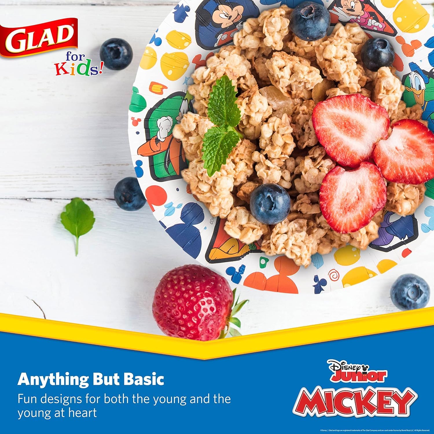 Foto 5 pulgar | Cuencos De Papel Glad Para Niños Disney Mickey And Friends, 350 Ml, 40 Unidades - Venta Internacional.