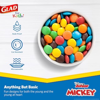 Foto 3 | Cuencos De Papel Para Aperitivos Glad Para Niños Disney Mickey Mouse, 180 Ml, 32 Unidades - Venta Internacional.