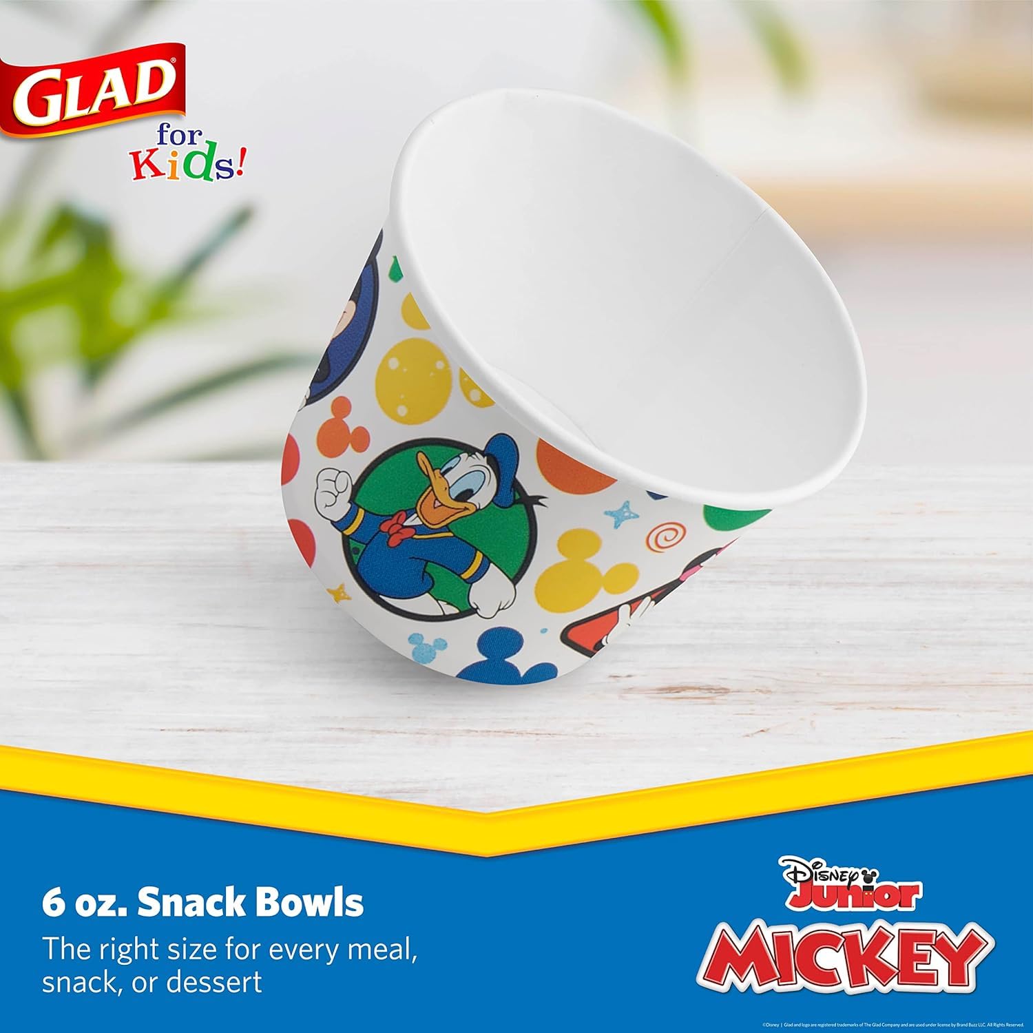 Foto 3 pulgar | Cuencos De Papel Para Aperitivos Glad Para Niños Disney Mickey Mouse, 180 Ml, 32 Unidades - Venta Internacional.