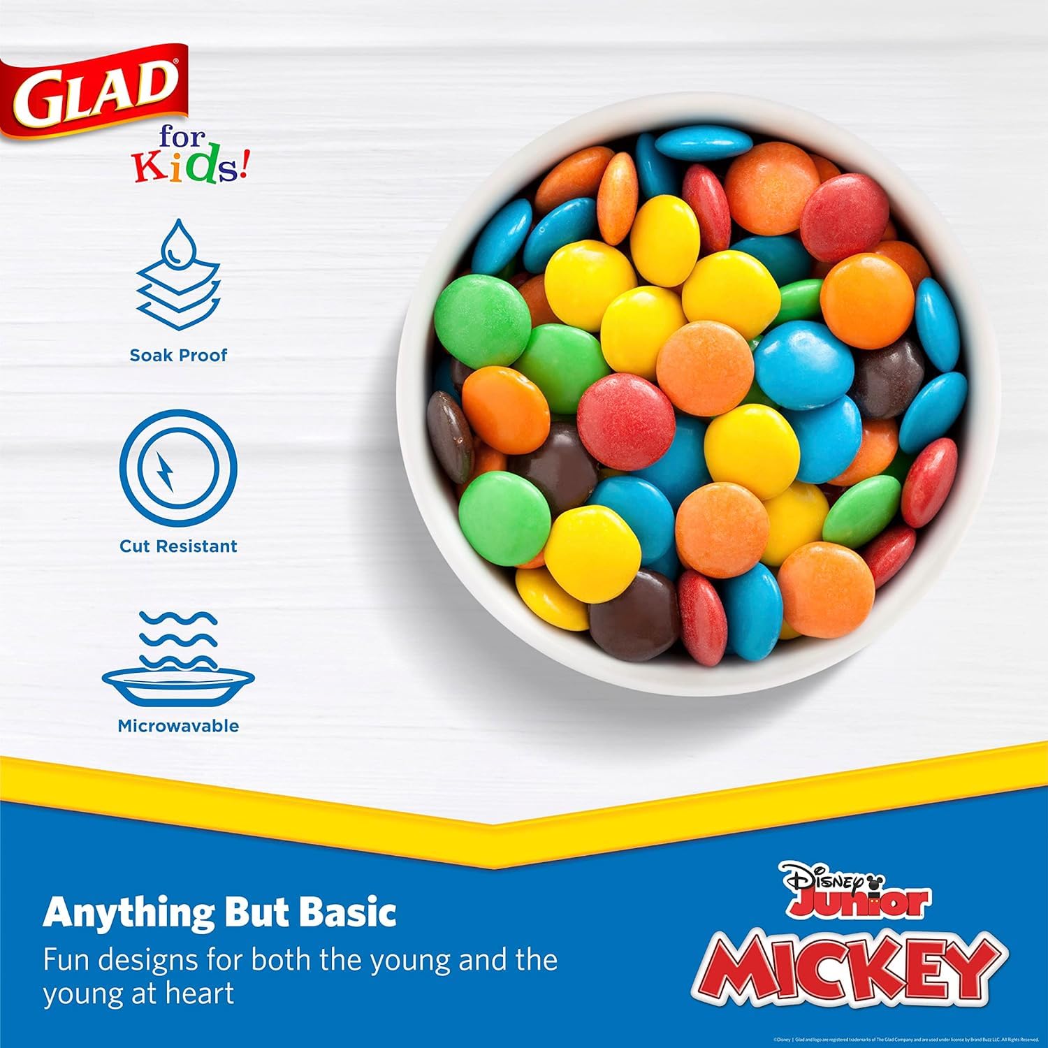Foto 4 pulgar | Cuencos De Papel Para Aperitivos Glad Para Niños Disney Mickey Mouse, 180 Ml, 32 Unidades - Venta Internacional.