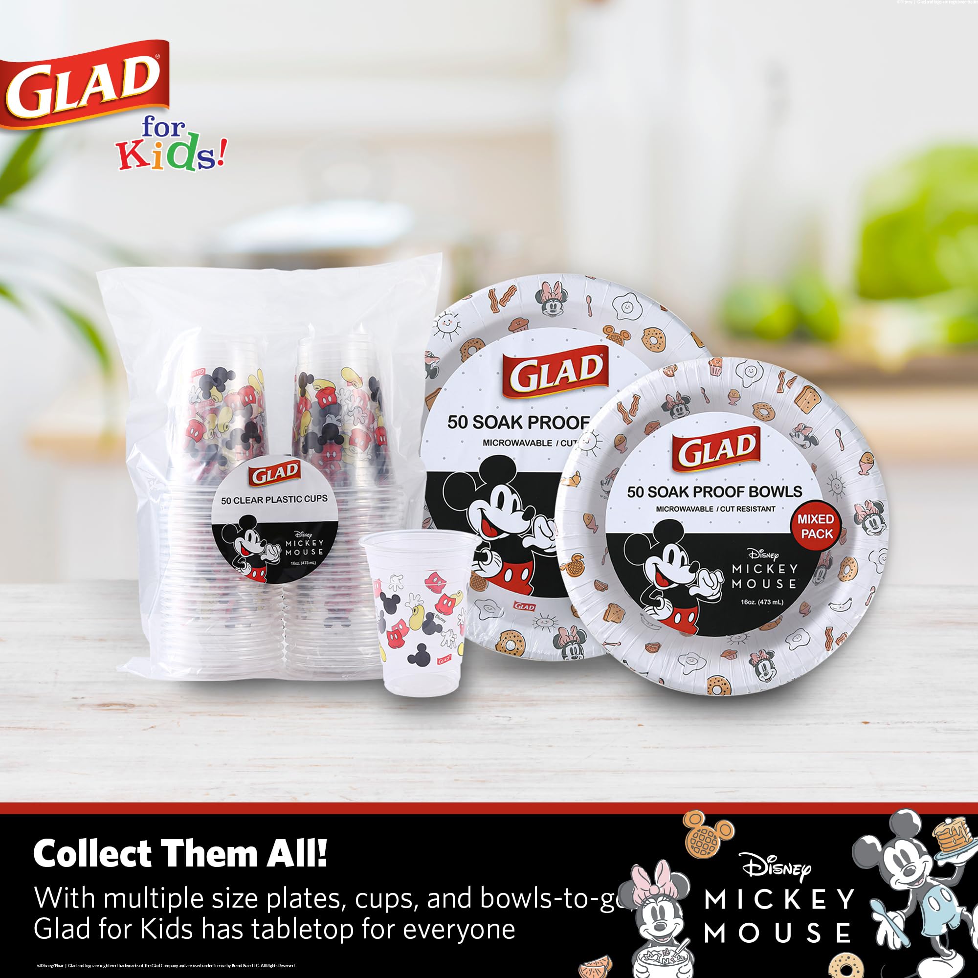 Foto 7 pulgar | Cuencos De Papel Glad Para Niños Disney Mickey And Friends, 480 Ml, 50 Unidades - Venta Internacional.
